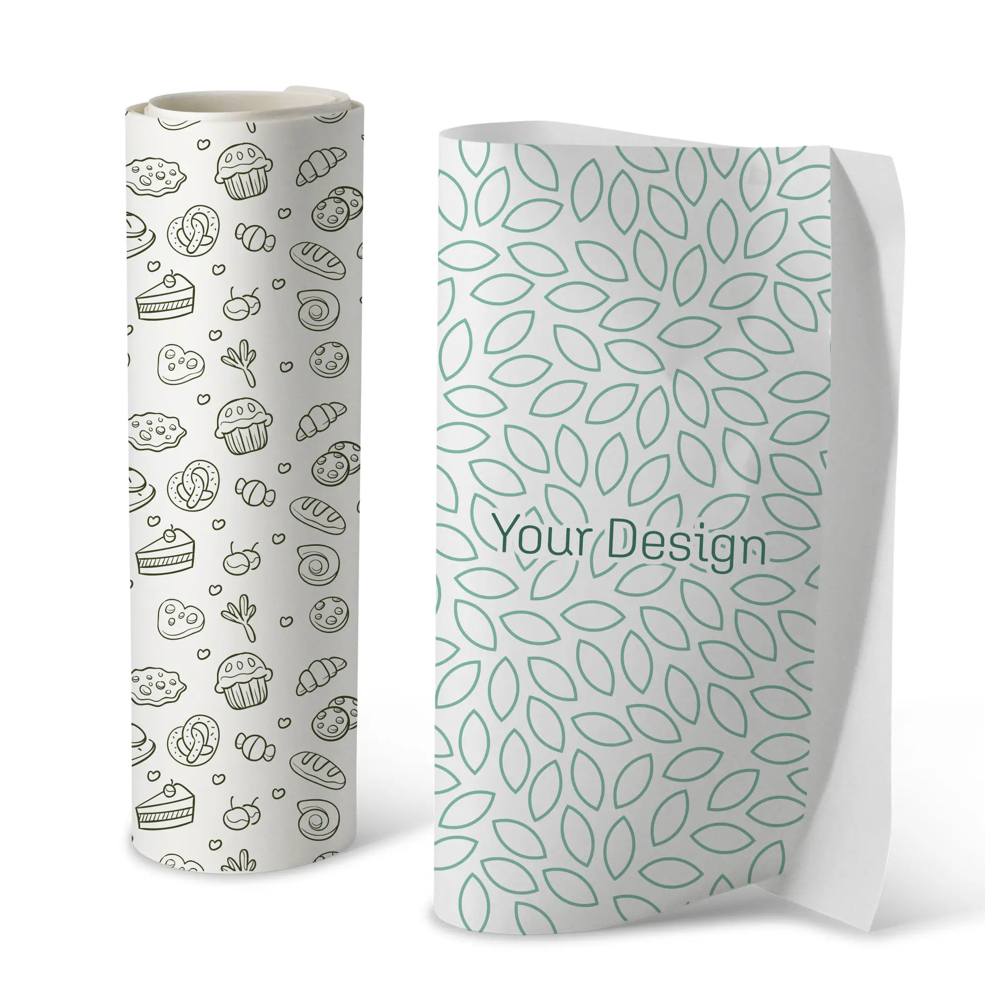 Inpakpapier bedrukken, 43 cm x 33,4 cm, wit