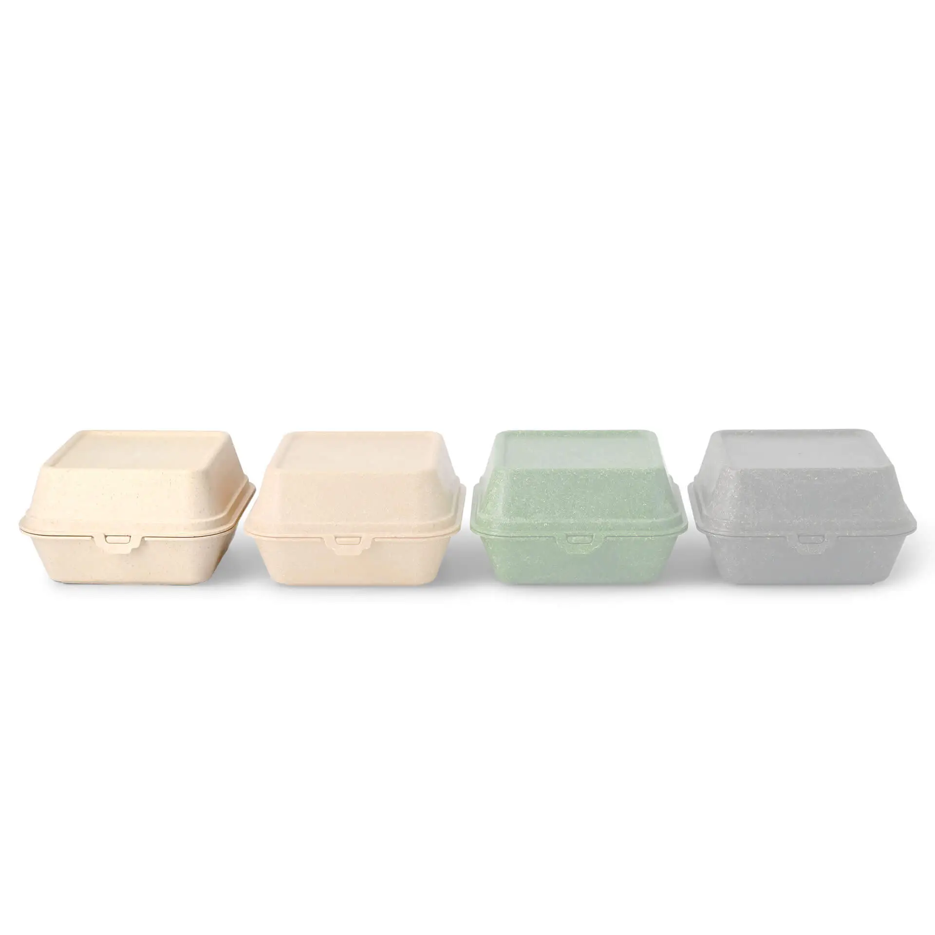 Herbruikbare burger-boxen "merways Box" 16 x 15 x 8,5 cm, cashew / crème-wit Herbruikbare burger-boxen "merways Box" 16 x 15 x 8,5 cm, cashew / crème-wit