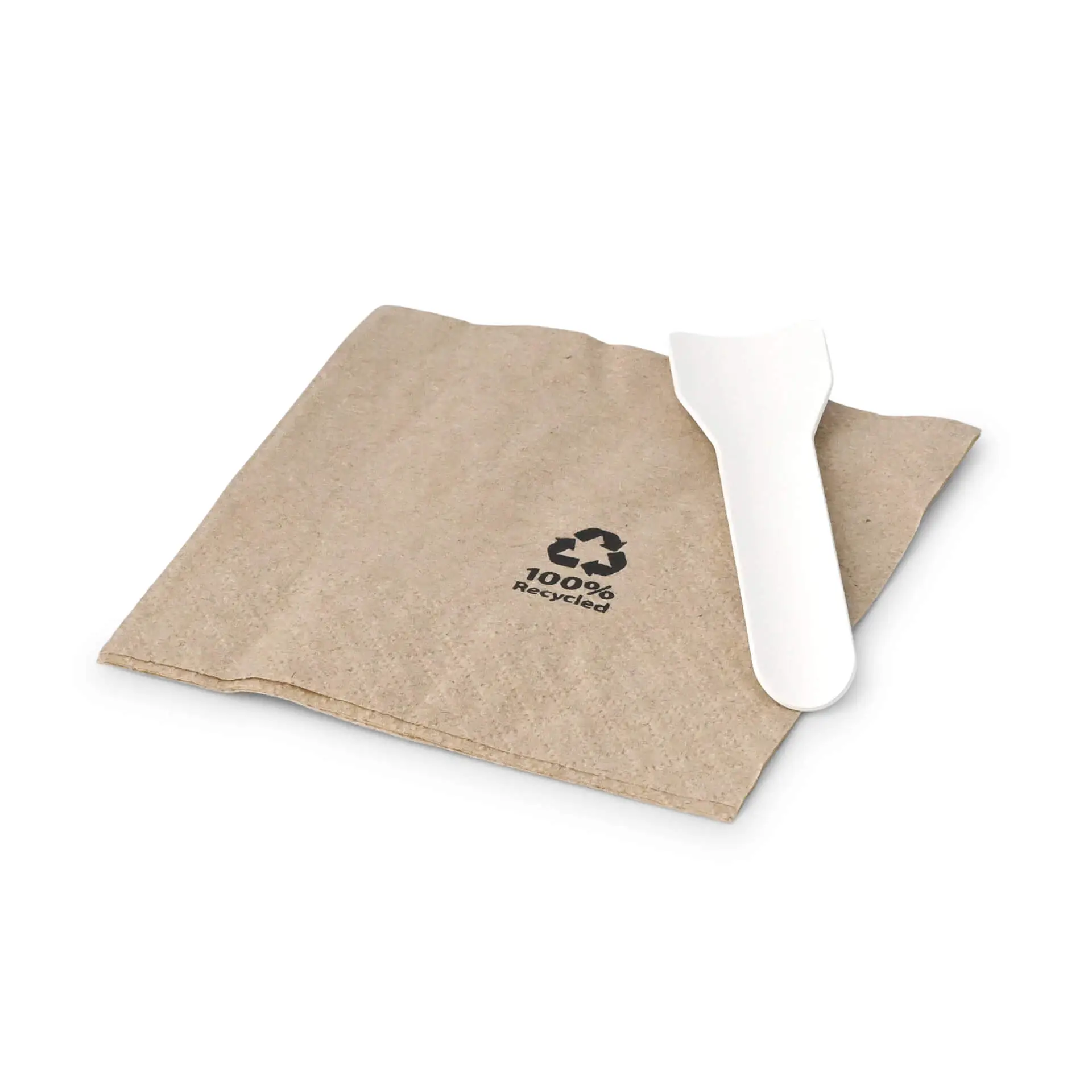 Cocktailservetten van gerecycled papier 20 x 20 cm, 2-laags, 1/4 vouw, ongebleekt dse028111-cocktail-servietten-aus-recyceltem-papier-20-x-20-cm-2-lagig-14-falz-ungebleicht-4