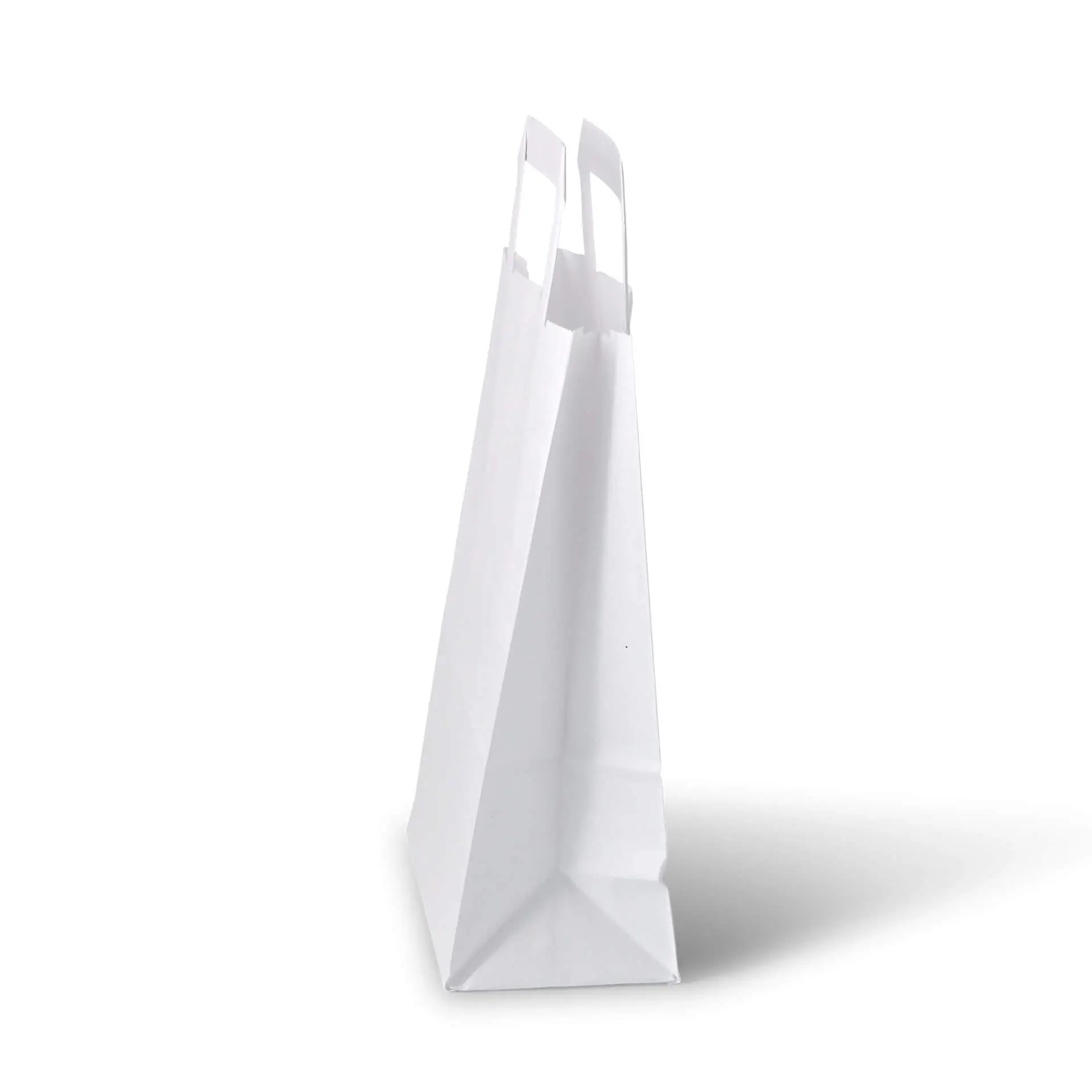 Papieren draagtassen van kraftpapier S, 18 x 8 x 22 cm, wit