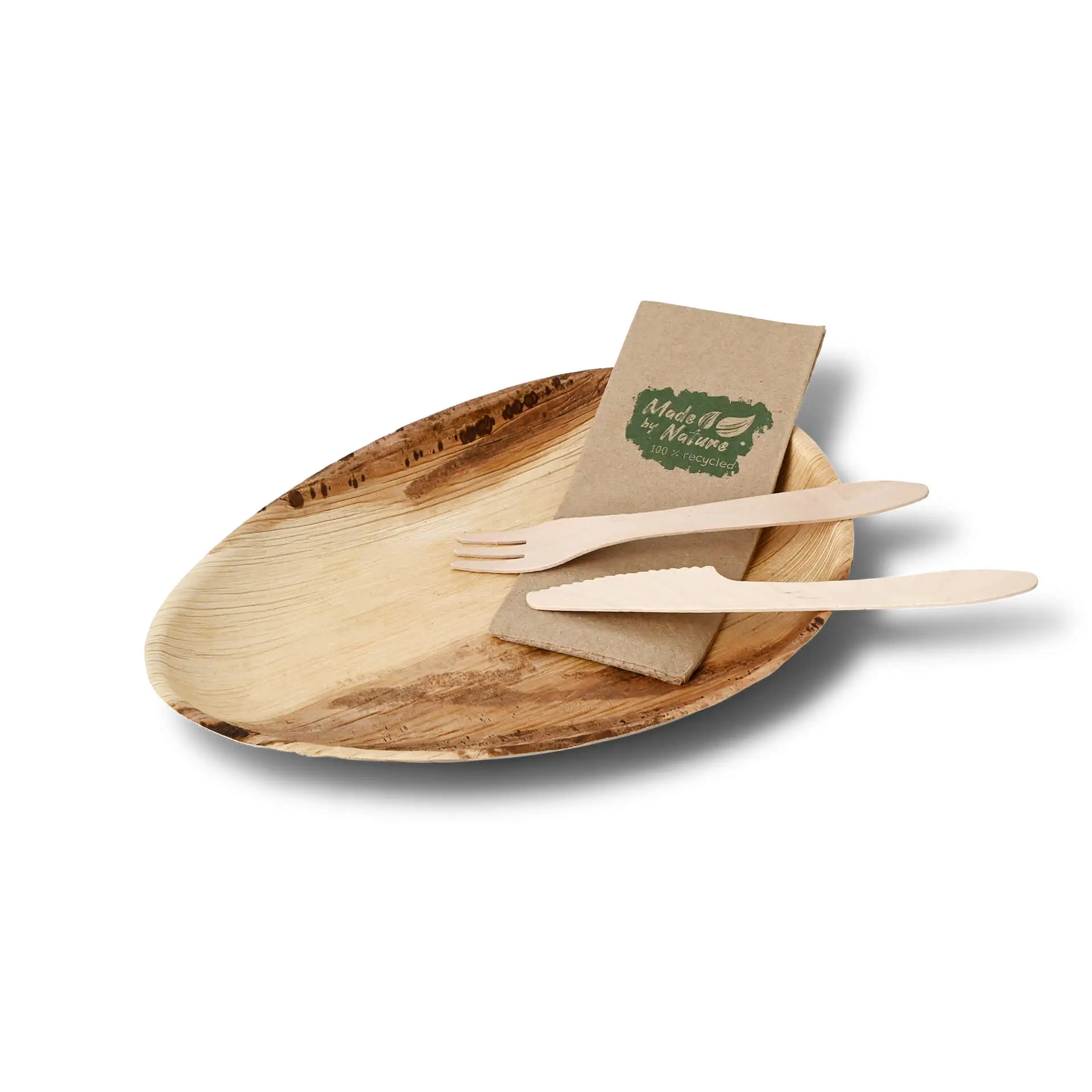Palmblad bord "Palmware®" Ø 26 cm, druppelvormig Palmblad bord "Palmware®" Ø 26 cm, druppelvormig