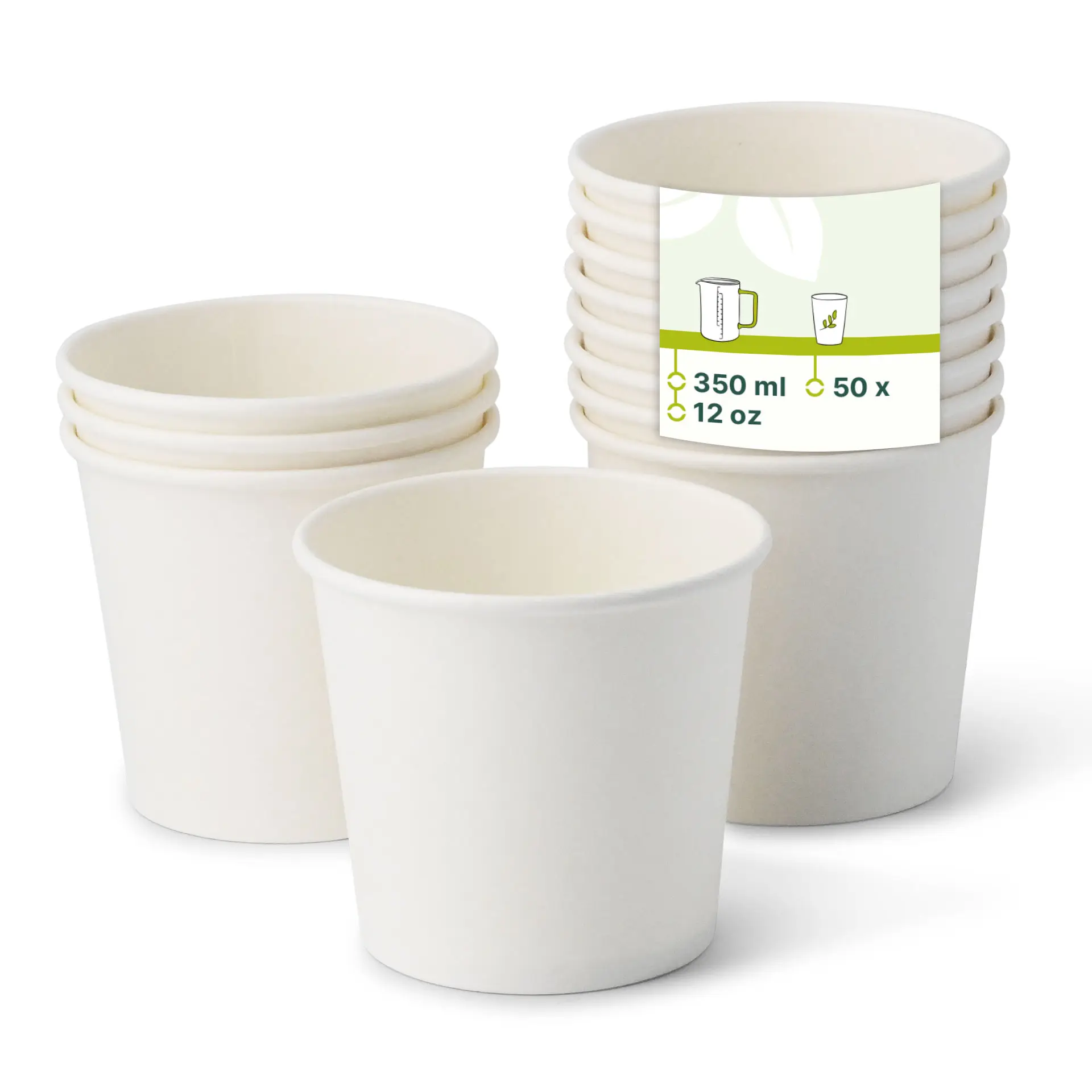 IJsbeker van karton L, 250 ml, 10 oz / max. 350 ml, 12 oz, Ø 92 mm, wit IJsbeker van karton L, 250 ml, 10 oz / max. 350 ml, 12 oz, Ø 92 mm, wit