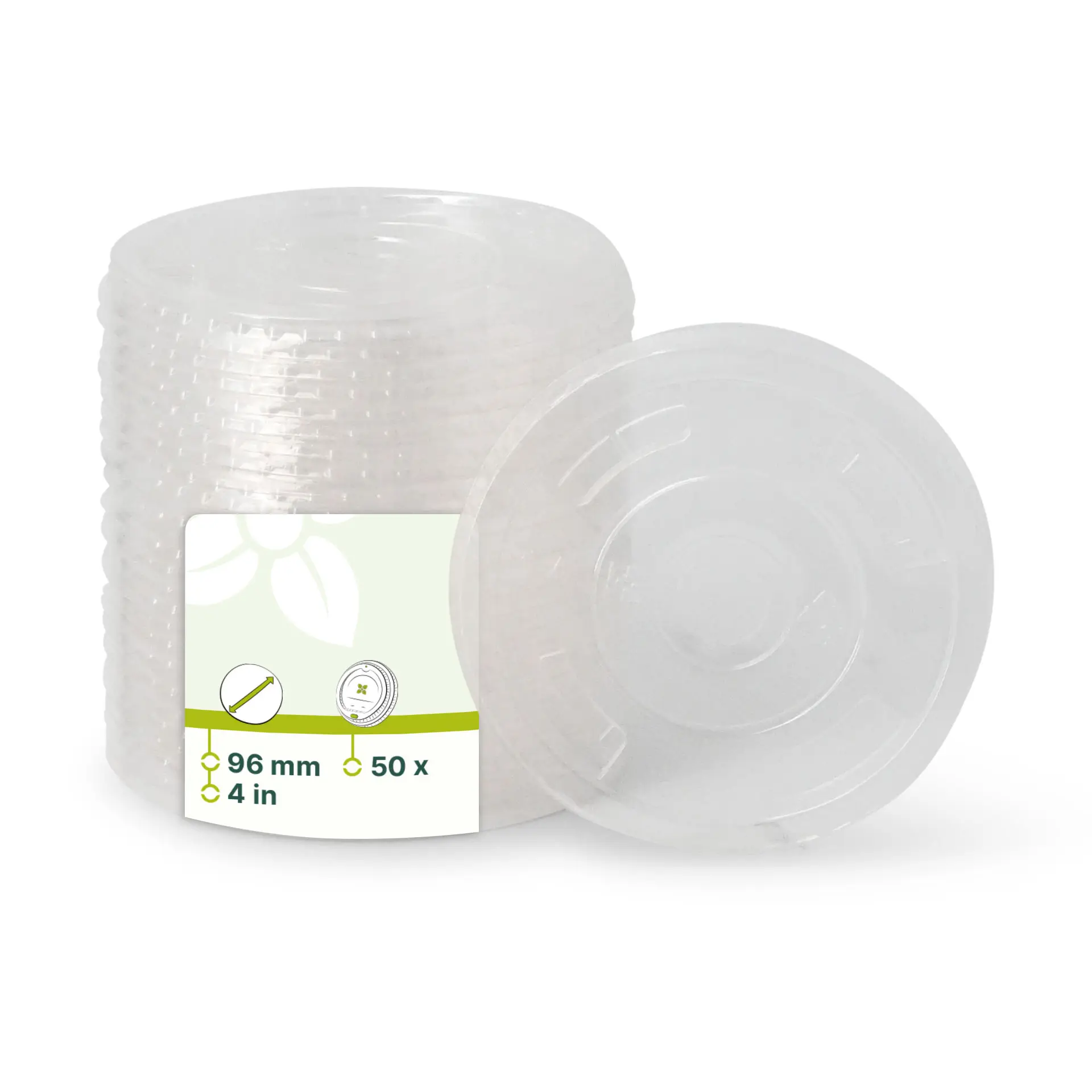 PLA plat deksel Ø 96 mm, rietgat PLA plat deksel Ø 96 mm, rietgat