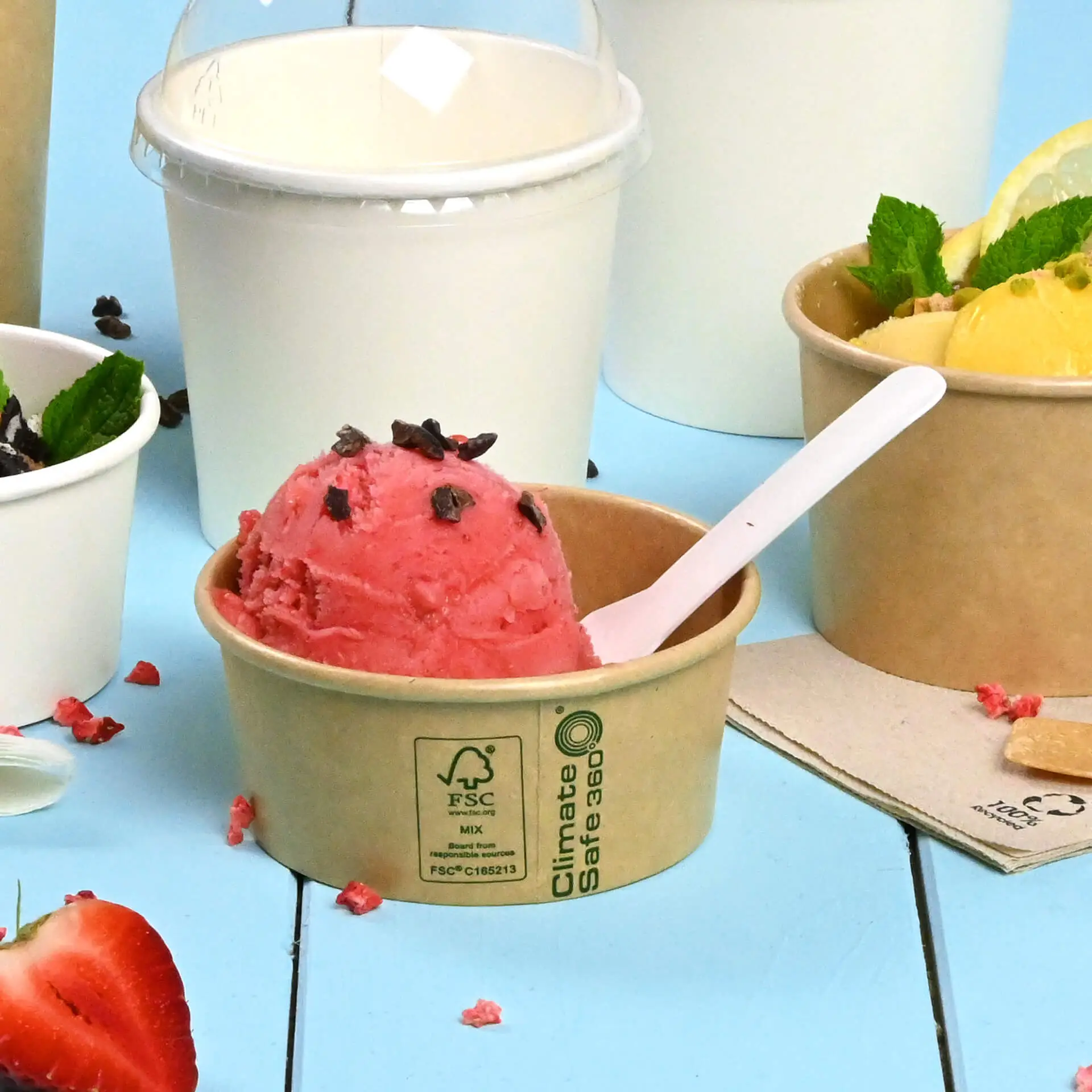 IJsbeker van karton XS, 100 ml, 4 oz / max. 180 ml, 6 oz, Ø 92 mm, bruin dfc069511-eisbecher-aus-pappe-xs-100-ml-max-180-ml-92-mm-braun-6