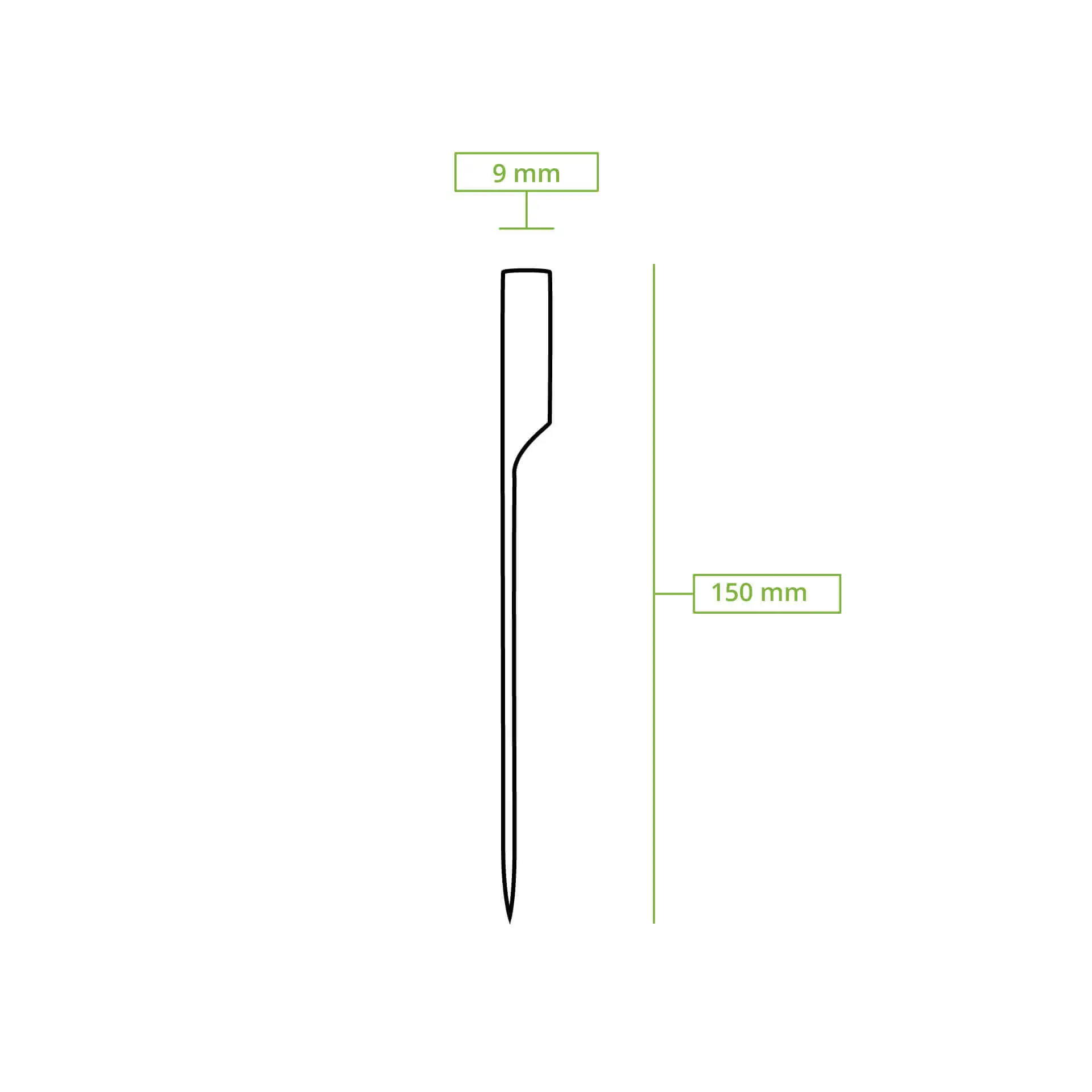 Bamboe vlaggenstokjes 15 cm, onbehandeld Bamboe vlaggenstokjes 15 cm, onbehandeld