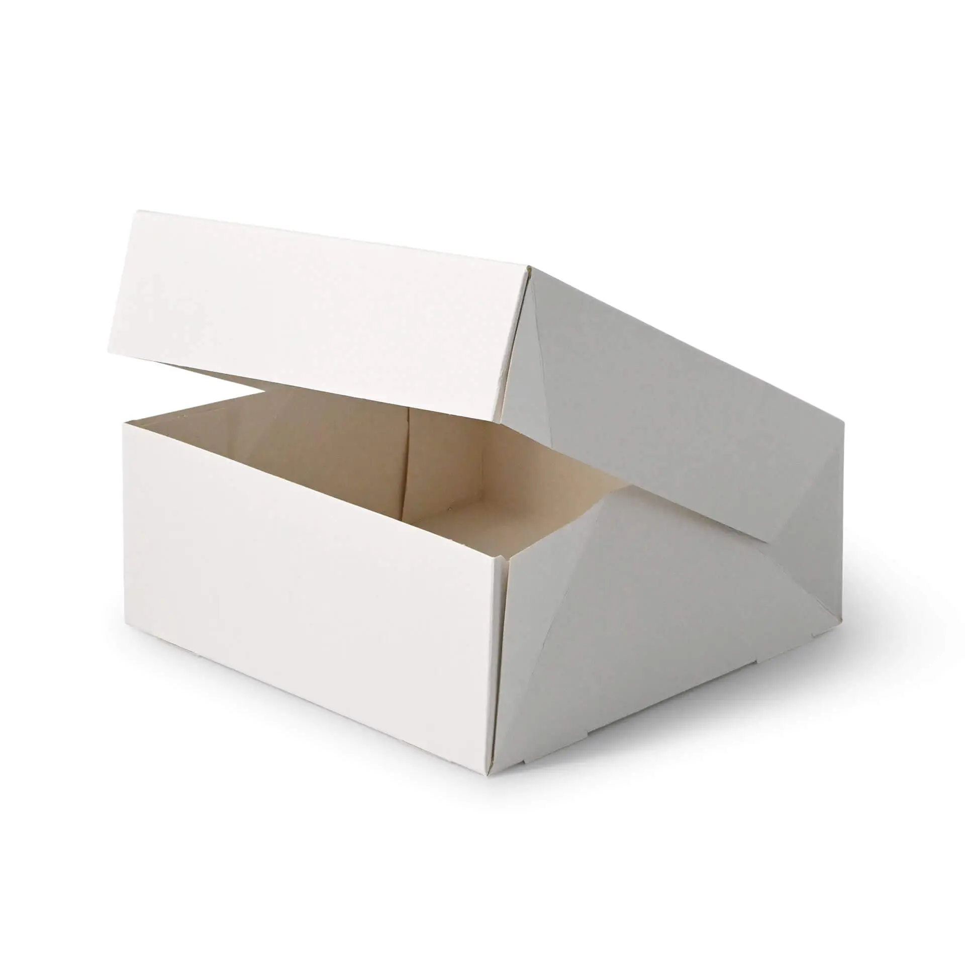 Patisserie verpakkingen 18 x 18 x 7,5 cm, cellulose-venster, wit