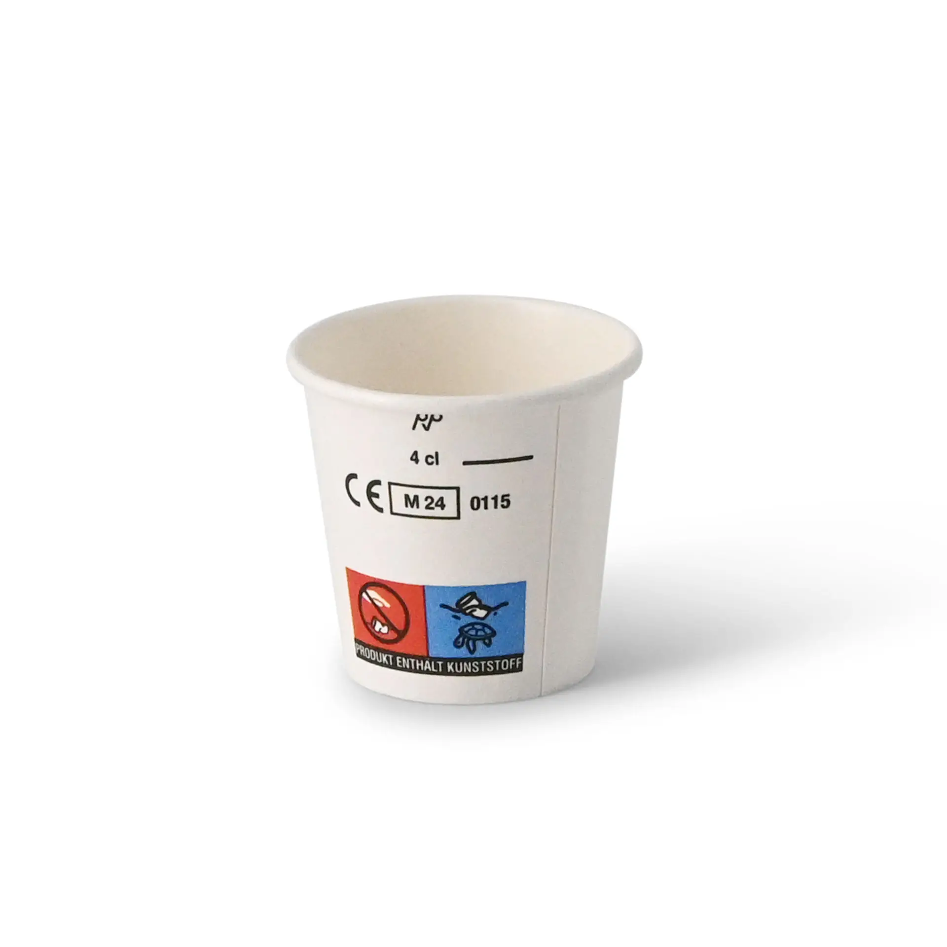 Shotbekers van papier (gecoat) 40 ml / 1,5 oz, wit