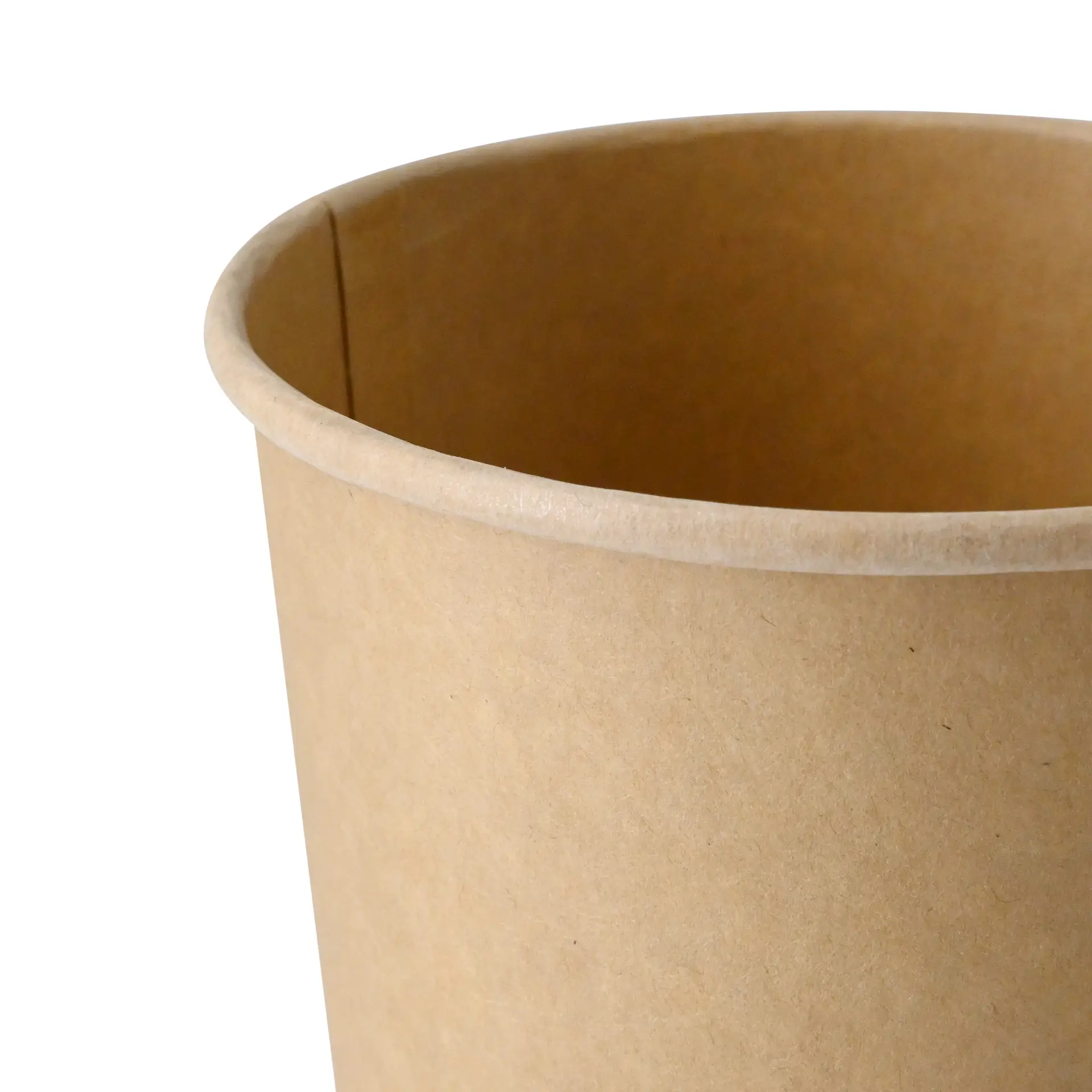 Soepbeker to go van karton 600 ml / 24 oz, Ø 115 mm, bruin, bio-gecoat