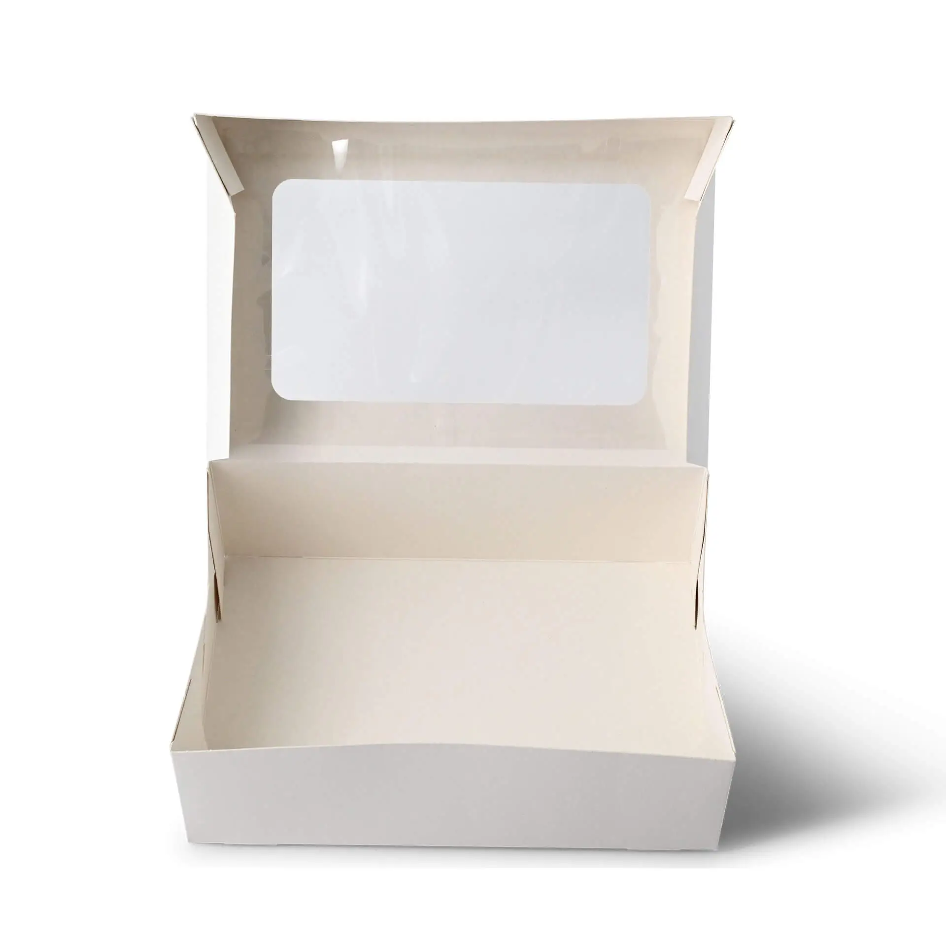 Cupcake-dozen (6 stuks), cellulosevenster, wit