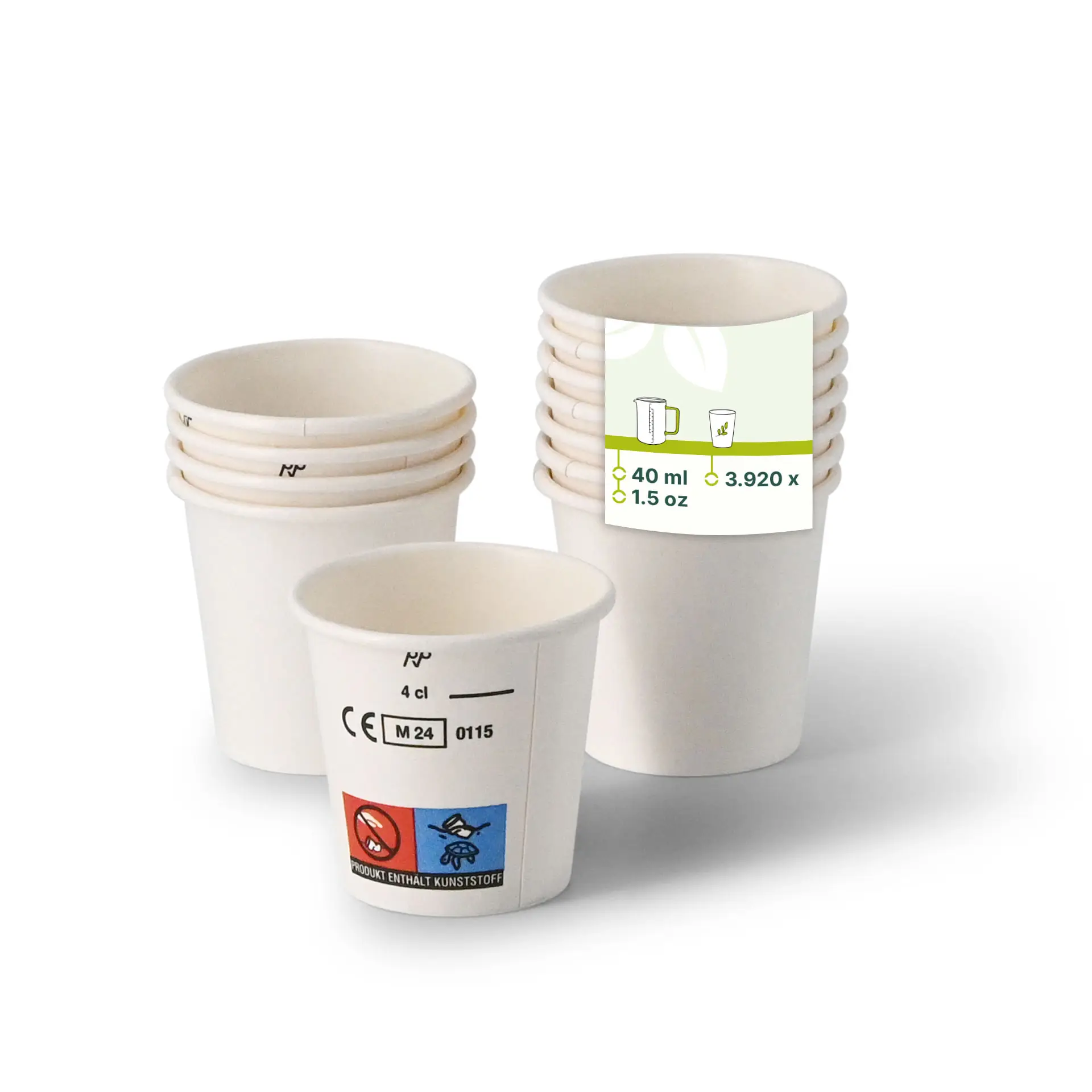 Shotbekers van papier (gecoat) 40 ml / 1,5 oz, wit con10043-01-0-schnapsbecher-aus-papier-beschichtet-40-ml-15-oz-weiss