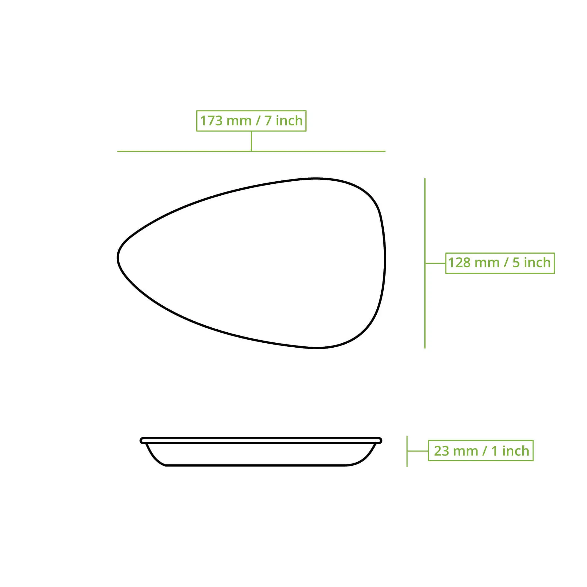 Palmblad bord "Palmware®" Ø 17 cm, druppelvormig Palmblad bord "Palmware®" Ø 17 cm, druppelvormig