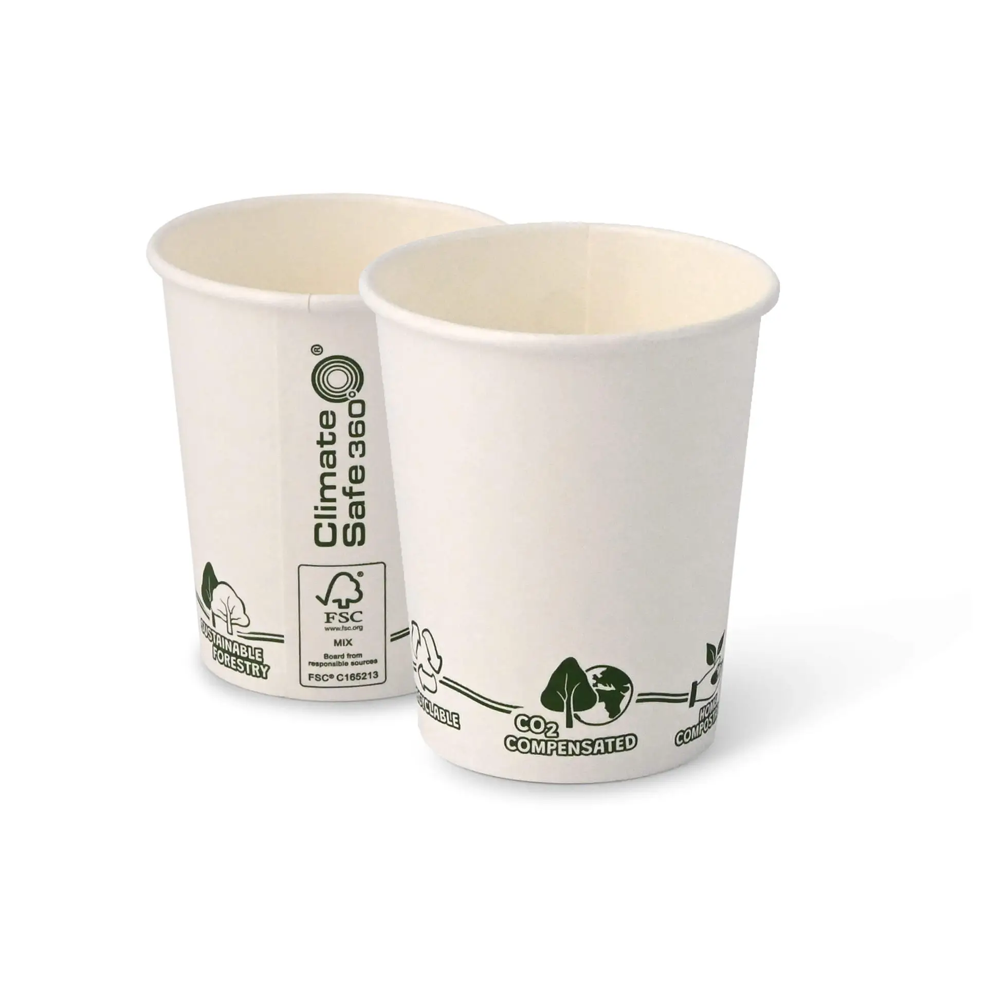 Papieren beker "EcoUp ©", 200 ml / 8 oz, Ø 80 mm