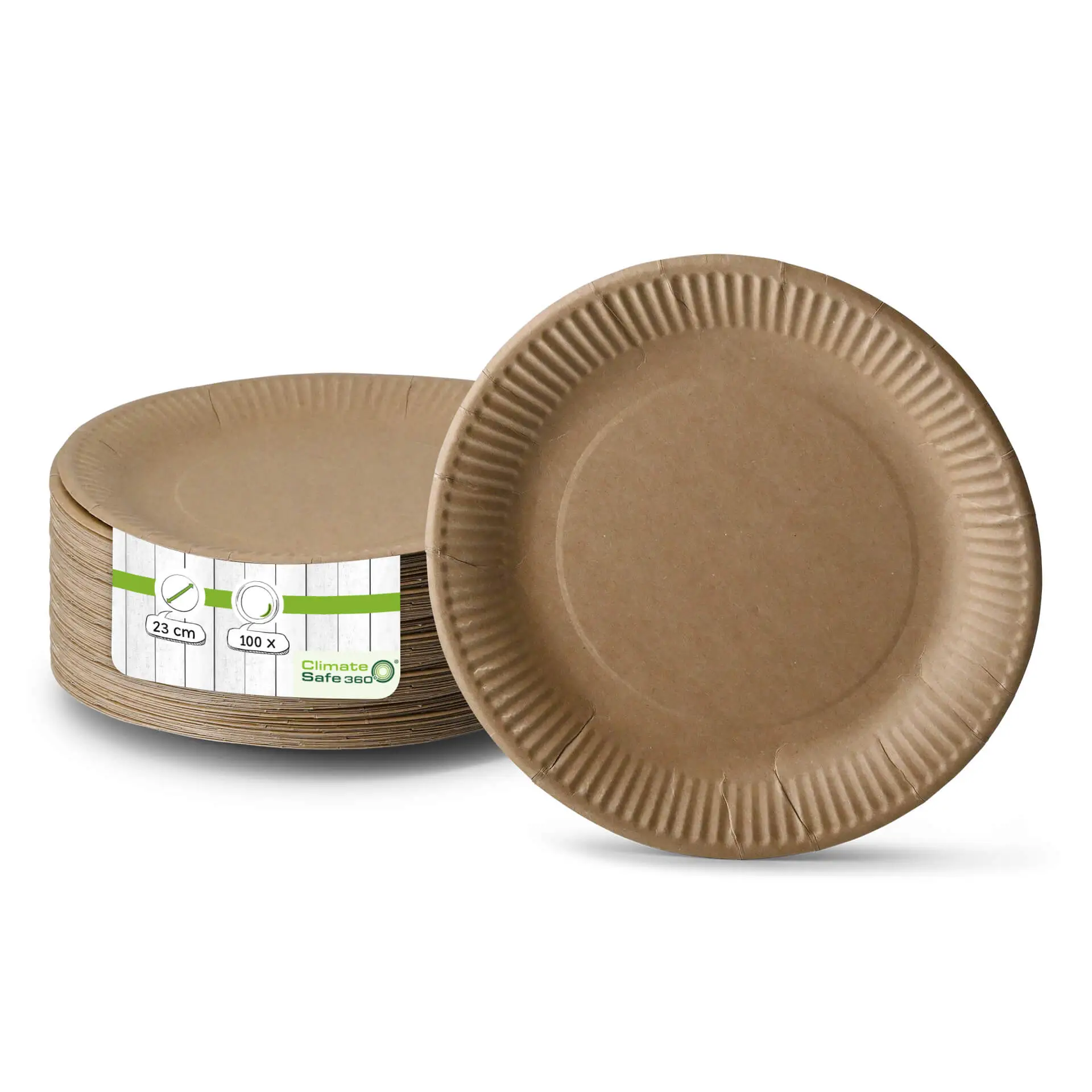 Kartonnen bord Ø 23 cm, bruin, rond Kartonnen bord Ø 23 cm, bruin, rond