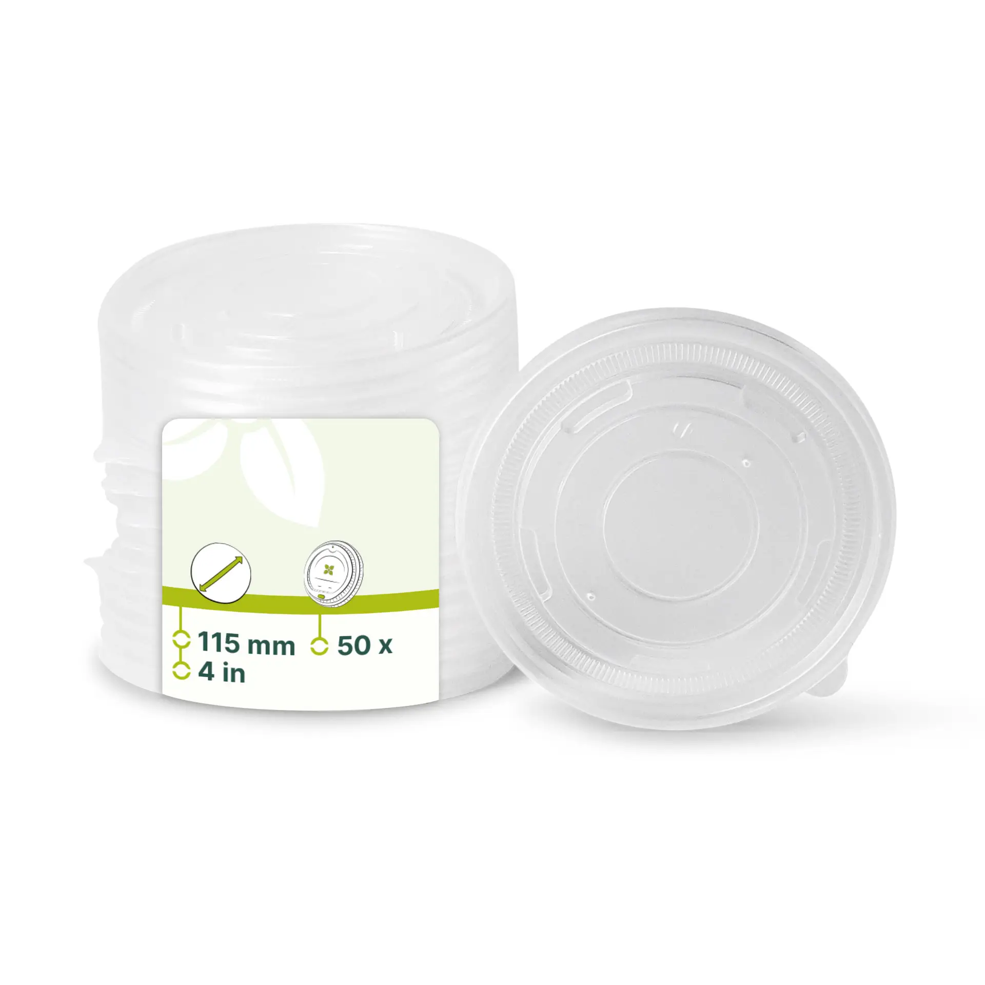 Platte deksel voor universele beker 300 / 400 ml, PP, Ø 115 mm Platte deksel voor universele beker 300 / 400 ml, PP, Ø 115 mm