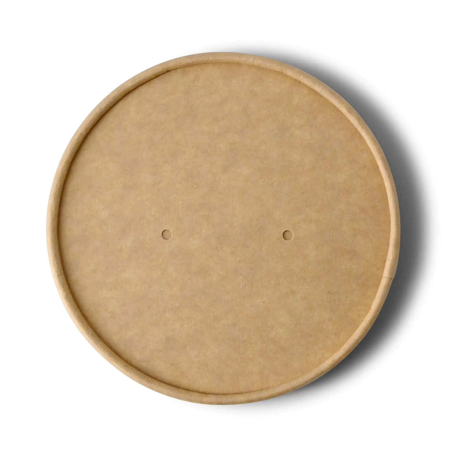 Kartonnen deksel met membraan (gecoat) Ø 90 mm, bruin (voor soepbekers)