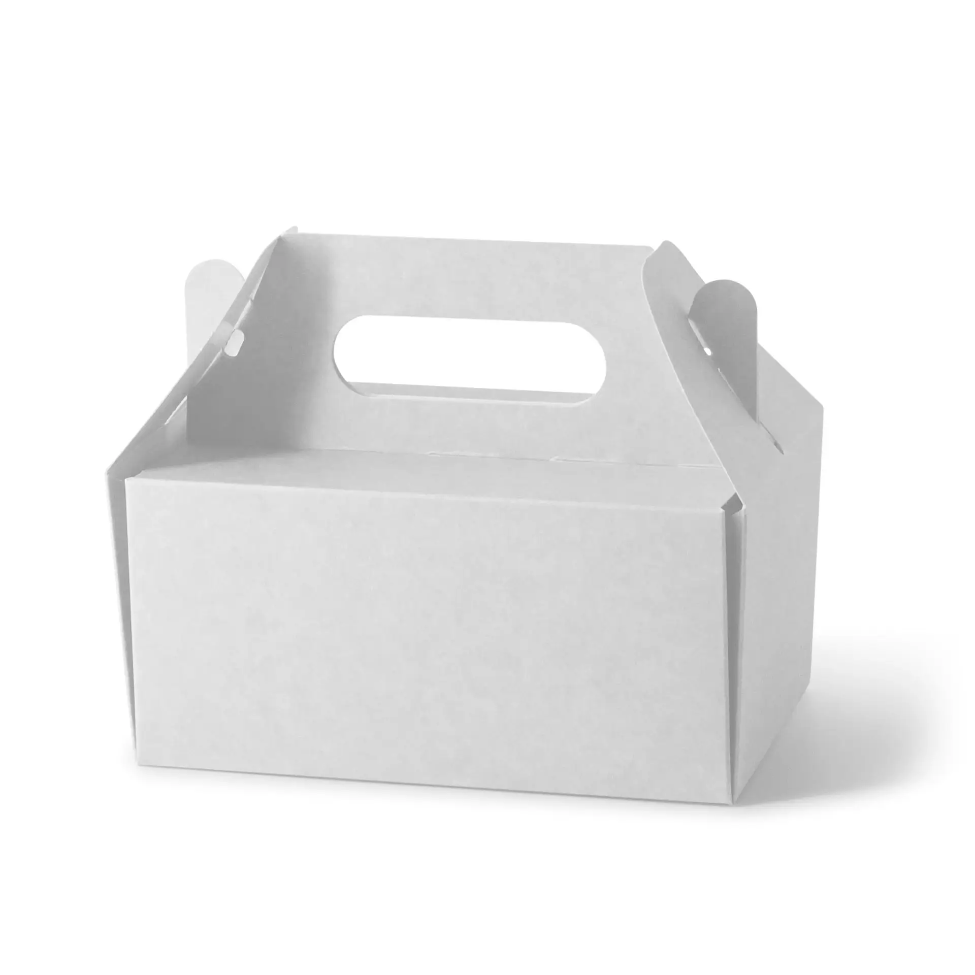 Kartonnen taartdoos met handvat S, 18 x 11 x 9 cm, wit, opvouwbaar