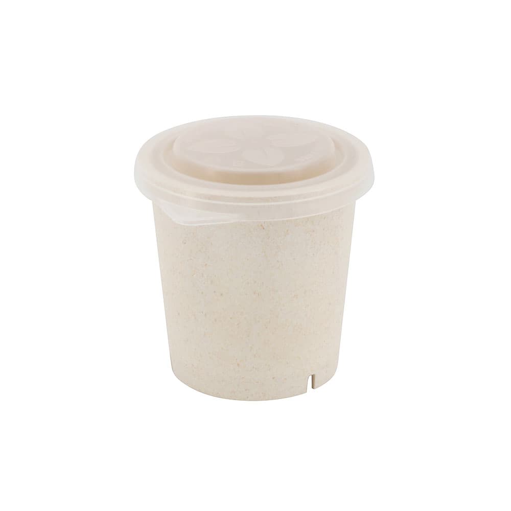 Mehrweg-Becher "Häppy Cup" 400 ml, Ø 95 mm, Cashew / creme-weiß