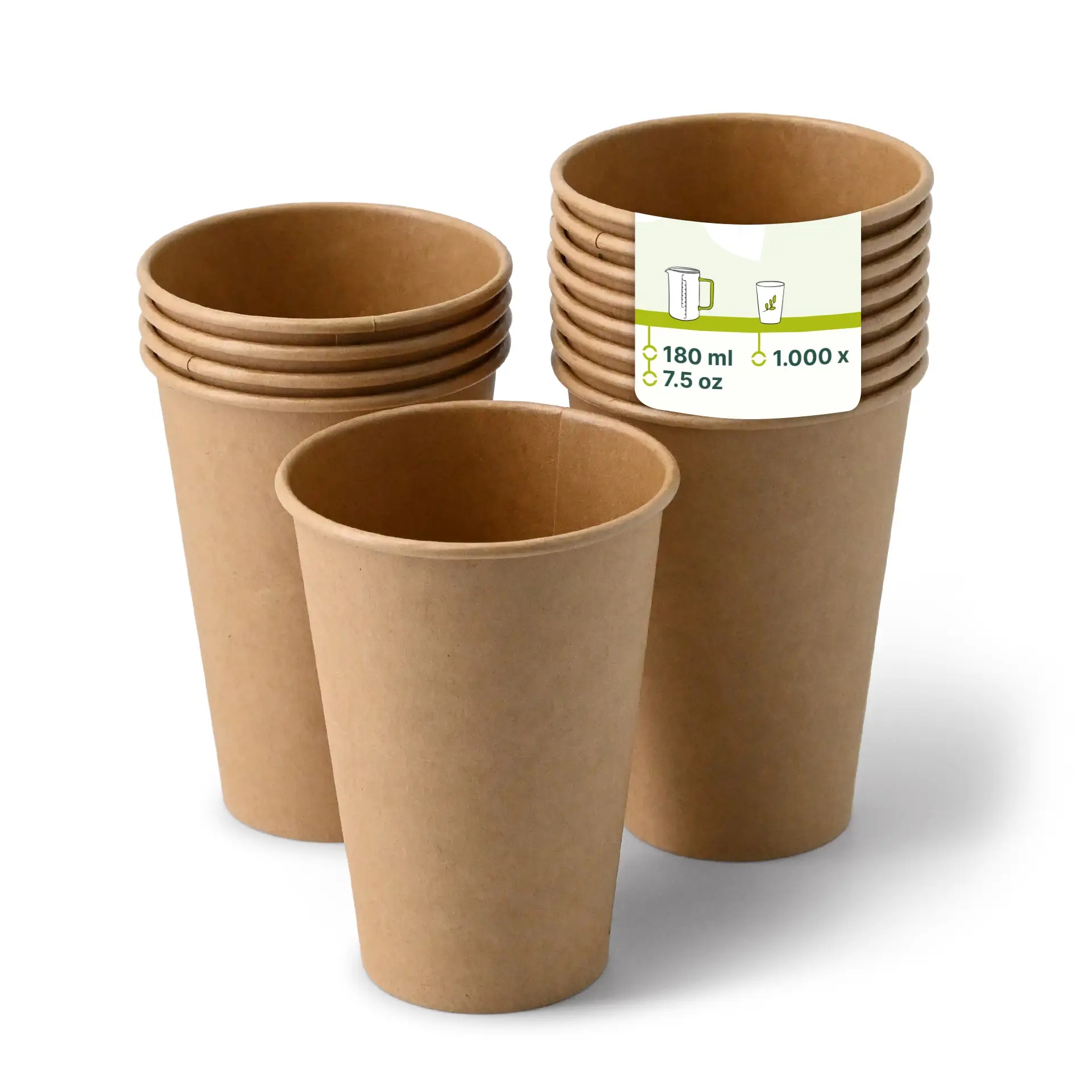 Papieren beker voor automaten 180 ml / 7,5 oz, kraft dhd04420-automaten-becher-aus-pappe-180-ml-75-oz-ungebleicht