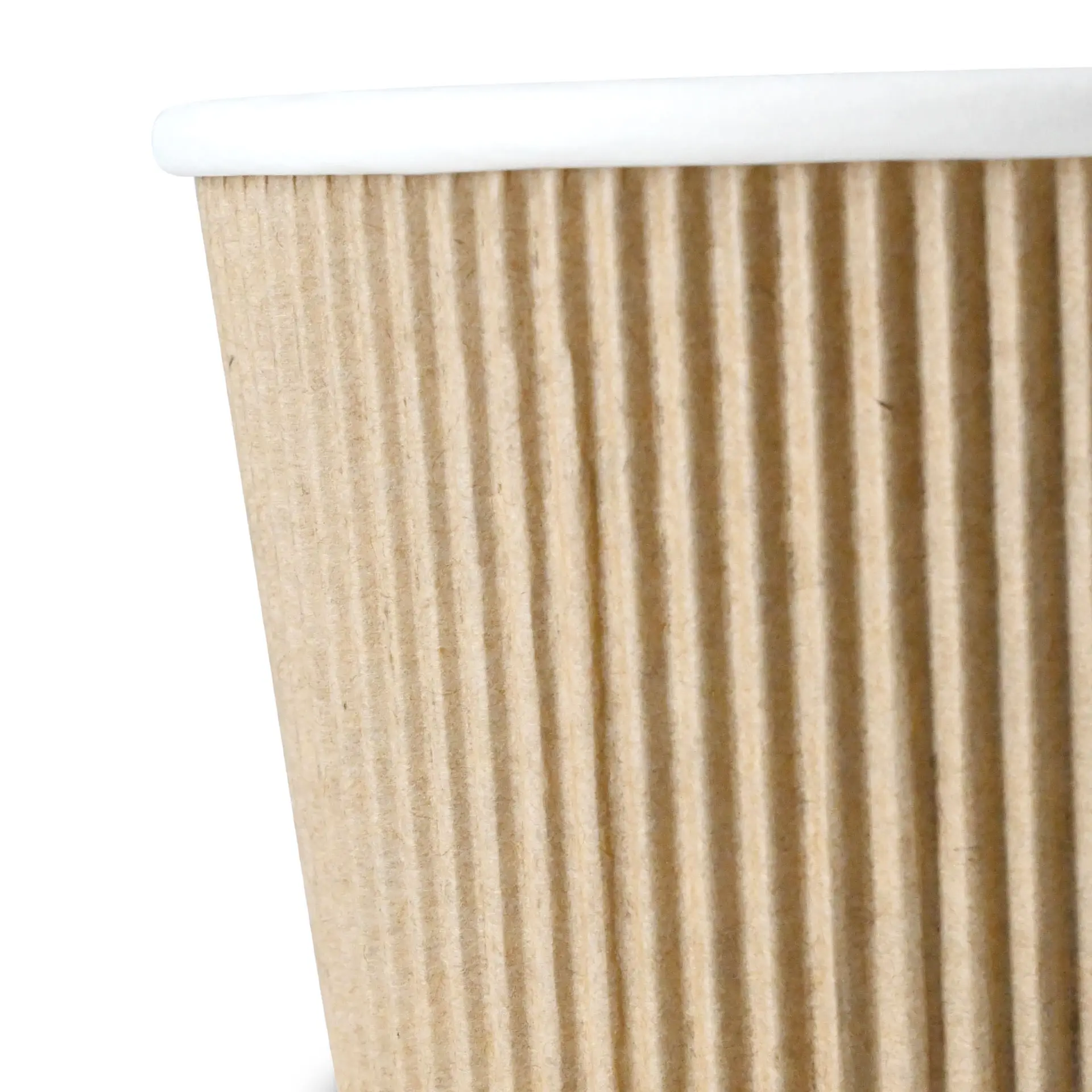 Soepbeker to go van karton (bio-gecoat), geribbeld, 375 ml / 17 oz, Ø 114 mm, bruin