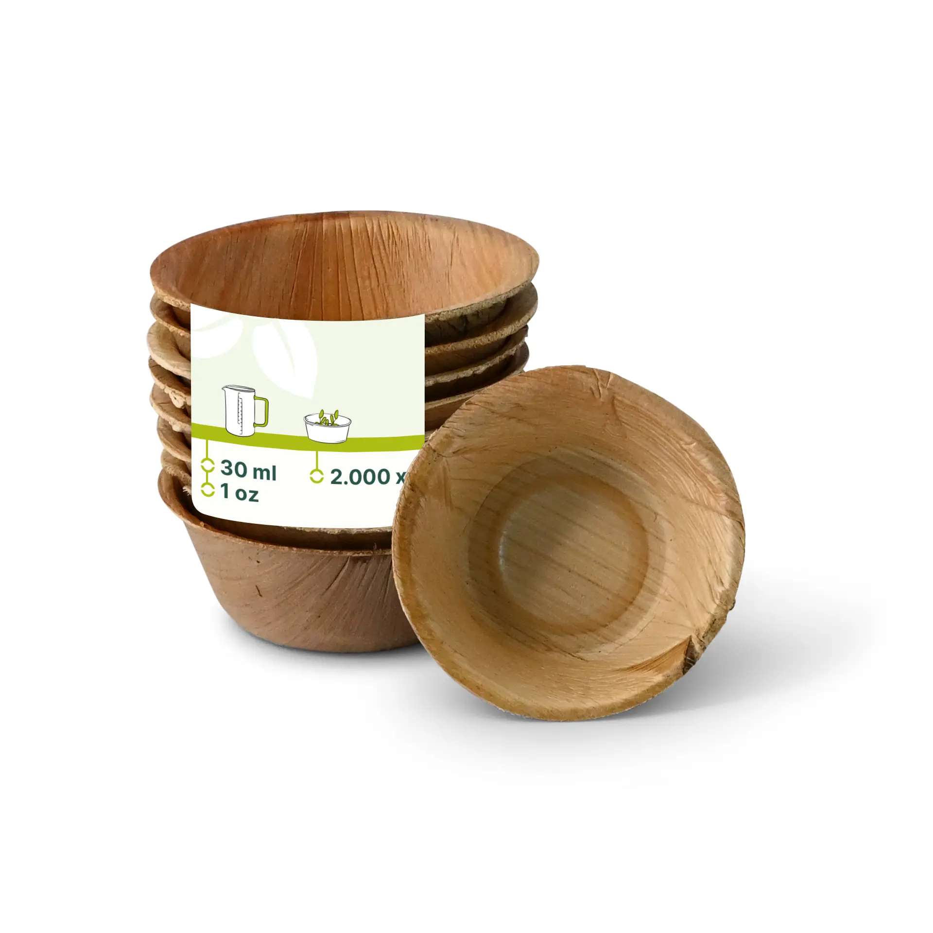 Palmblad Schoteltje "Palmware®" 30 ml, rond Palmblad Schoteltje "Palmware®" 30 ml, rond