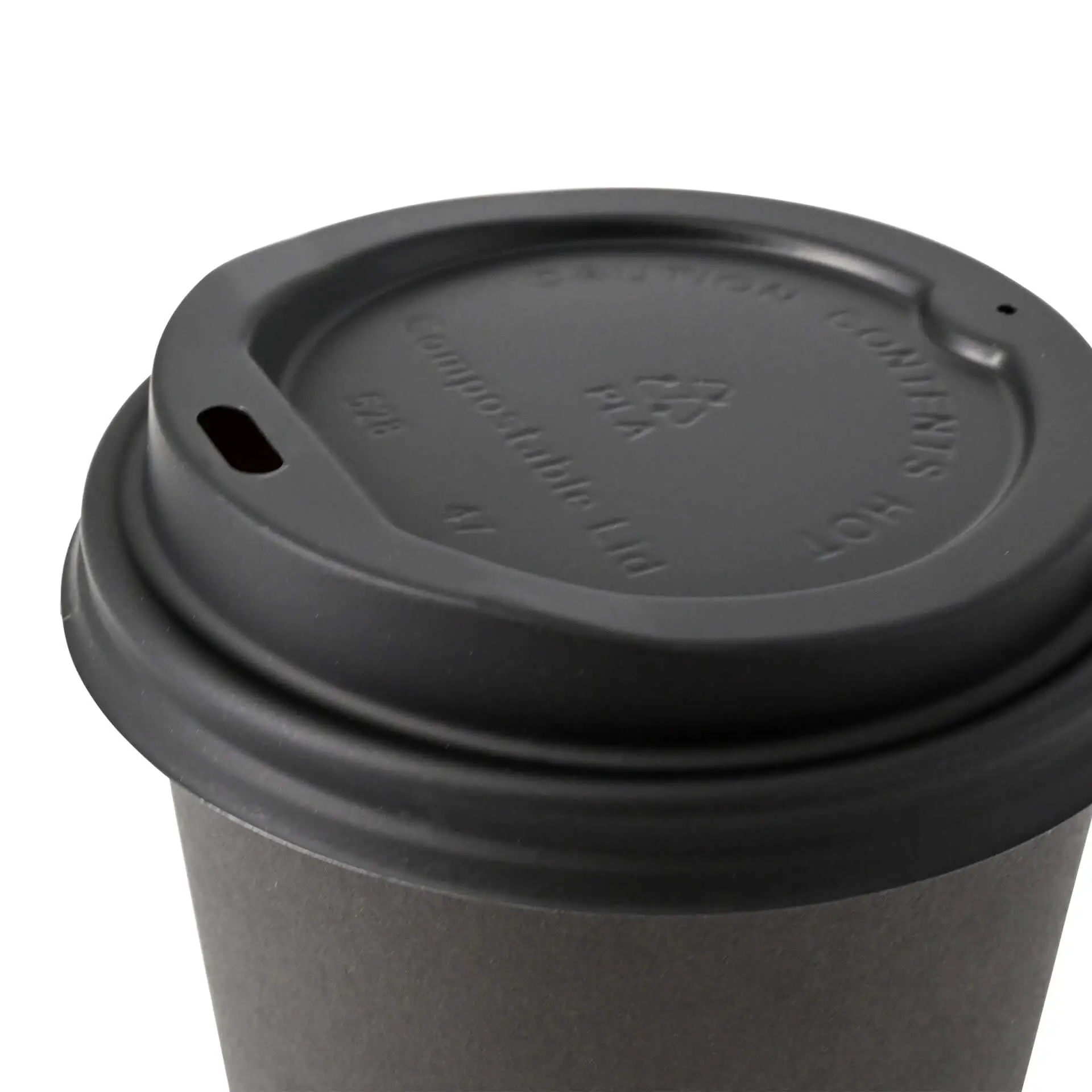 CPLA-deksel Ø 90 mm, zwart, drinkopening dhd00406-cpla-deckel-90-mm-schwarz-trinkoeffnung-3