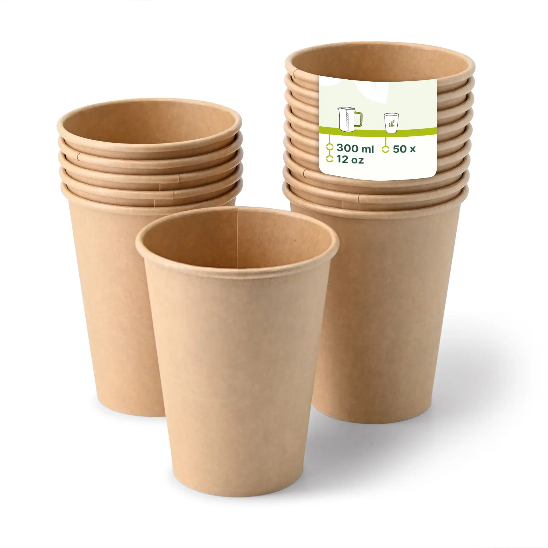 Kartonnen beker 300 ml / 12 oz, Ø 90 mm, kraft dhd045141-pappbecher-300-ml-12-oz-90-mm-braun
