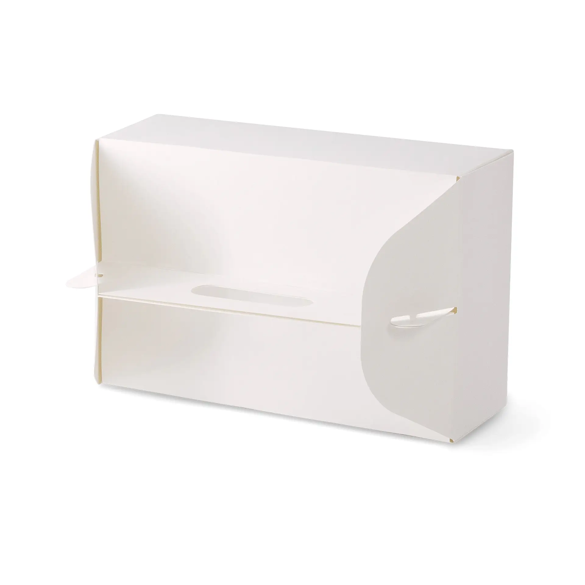 Kartonnen taartdoos met handvat L, 26 x 17 x 9 cm, wit, opvouwbaar