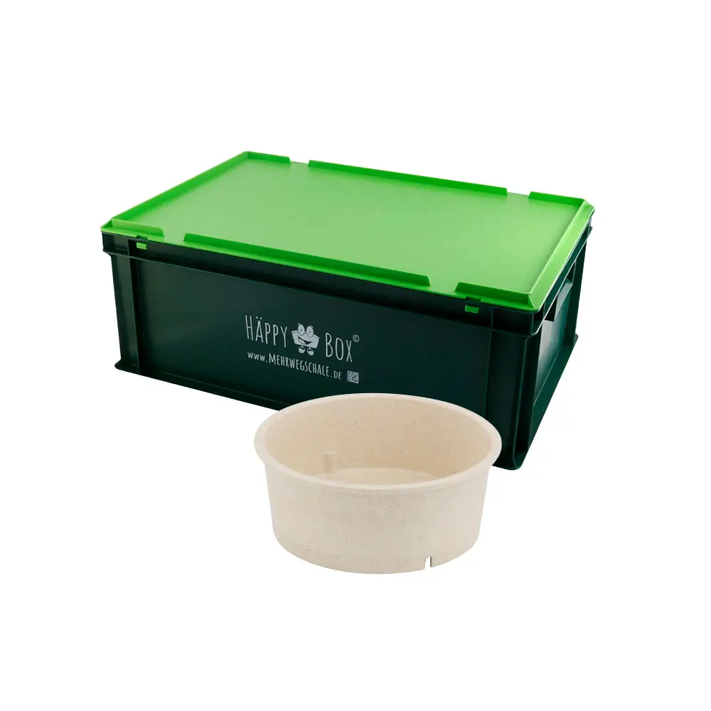 | 2 VOOR 1 | Set verhuurartikelen herbruikbare schalen merways Bowl, crème-wit, 650 ml