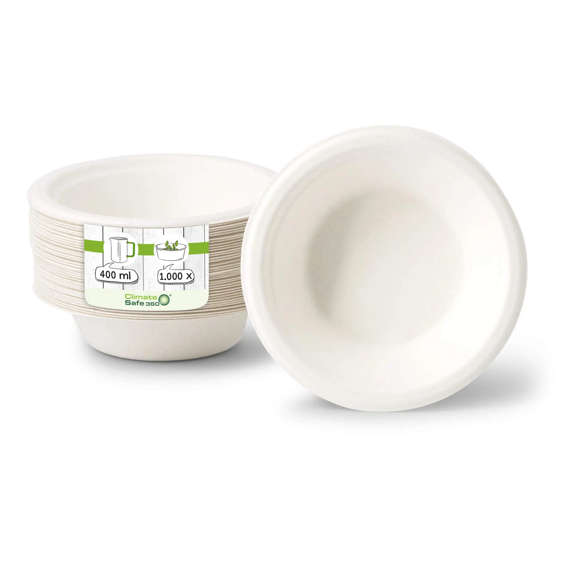 Kommen van suikerriet 400 ml, rond