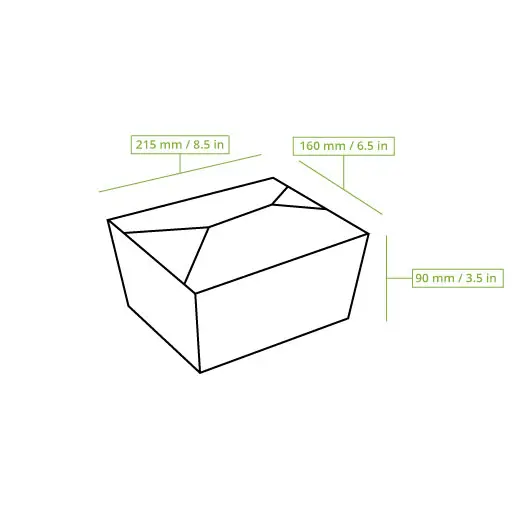 Take-away dozen (gecoat) 2500 ml, bruin