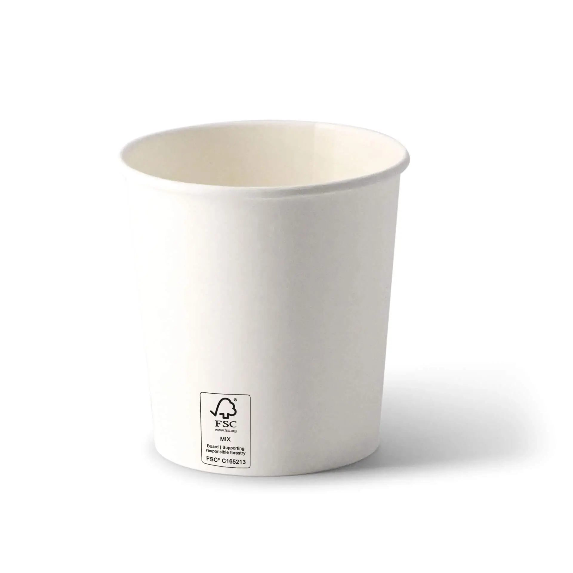Witte 16 oz kartonnen soepbeker voor warme en koude gerechten; PE-gecoat; ontworpen voor onderweg.