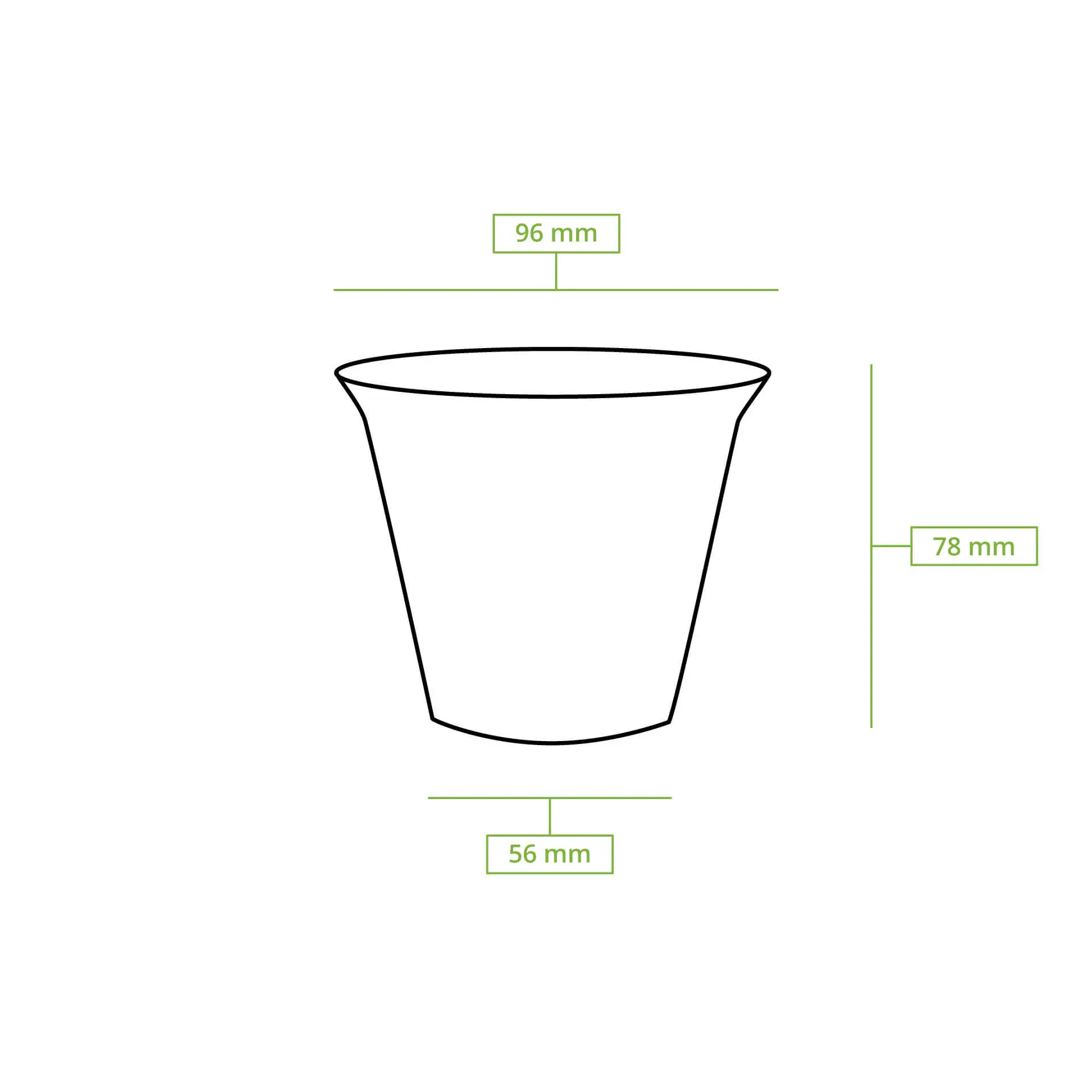 Smoothie beker van PLA 200 ml / 8 oz, Ø 96 mm
