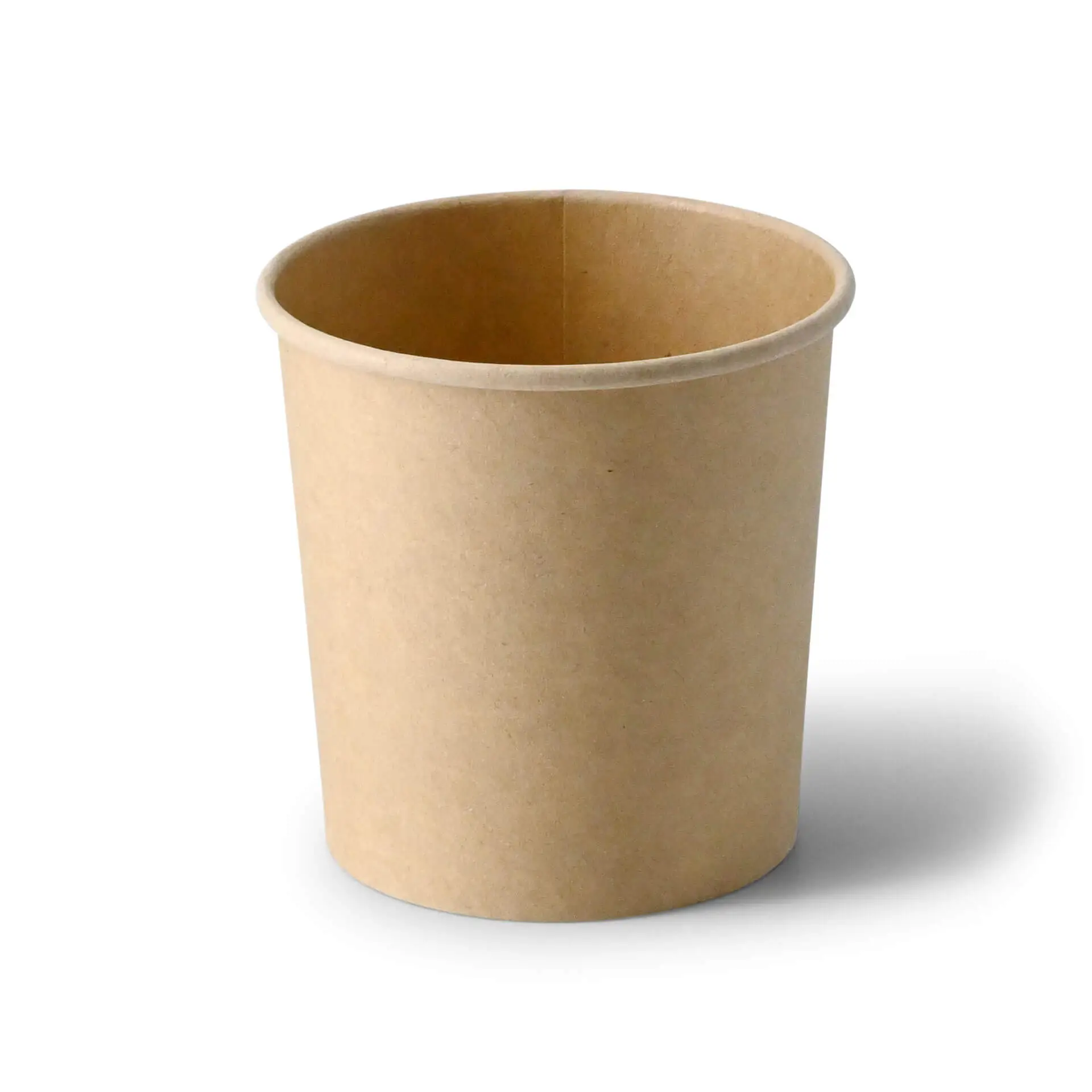 Soepbeker to go van karton 300 ml / 12 oz, Ø 90 mm, bruin, bio-gecoat