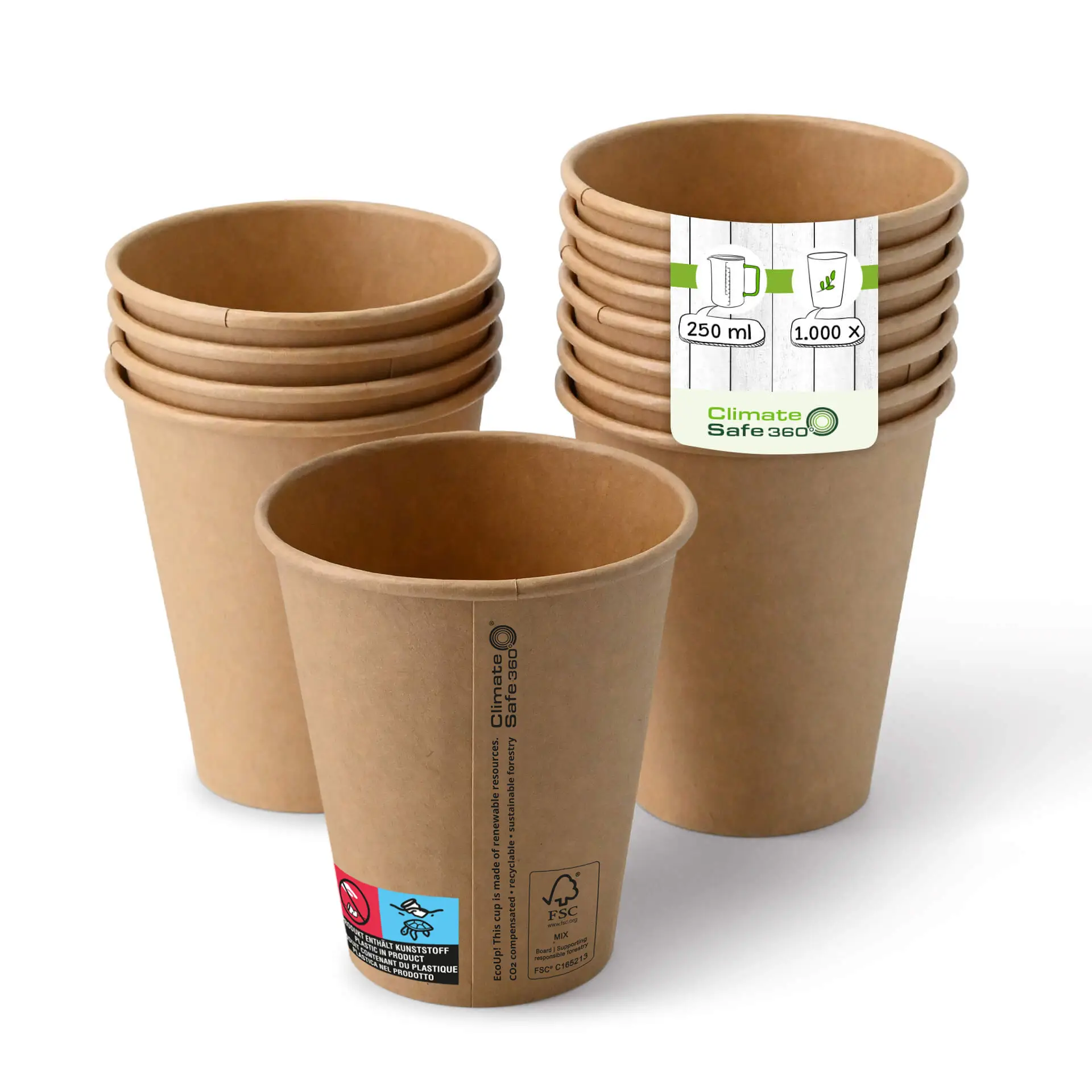 Kartonnen bekers (gecoat) 250 ml / 10 oz, Ø 90 mm, bruin con10012-01-0-pappbecher-beschichtet-250-ml-10-oz-90-mm-braun