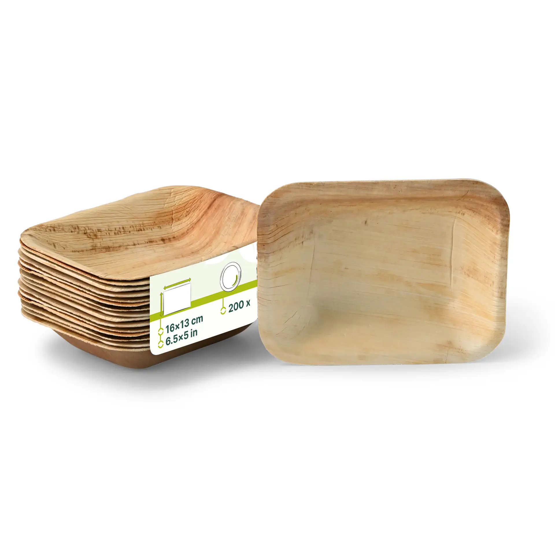 Palmblad bord "Palmware®" 16 x 13 cm, diep, rechthoekig Palmblad bord "Palmware®" 16 x 13 cm, diep, rechthoekig