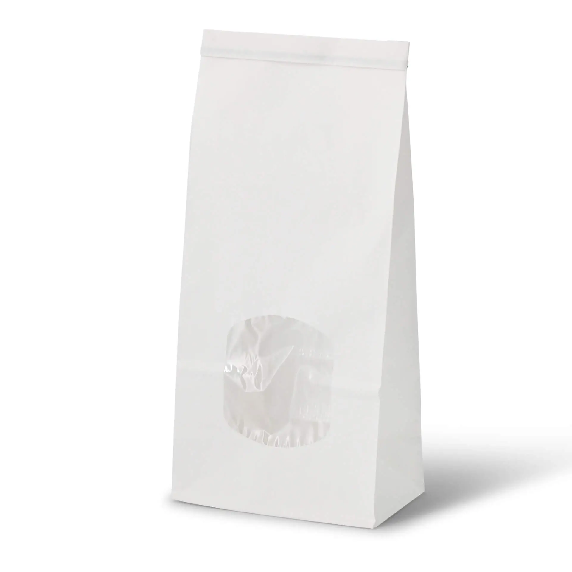 Blokbodemzakken met venster M, 11,5 x 7 x 24,5 cm, wit, clipband dre02710-blockbeutel-m-fenster-m-115-x-7-x-245-cm-pp-folie-weiss-clipband-kraftpapier-1