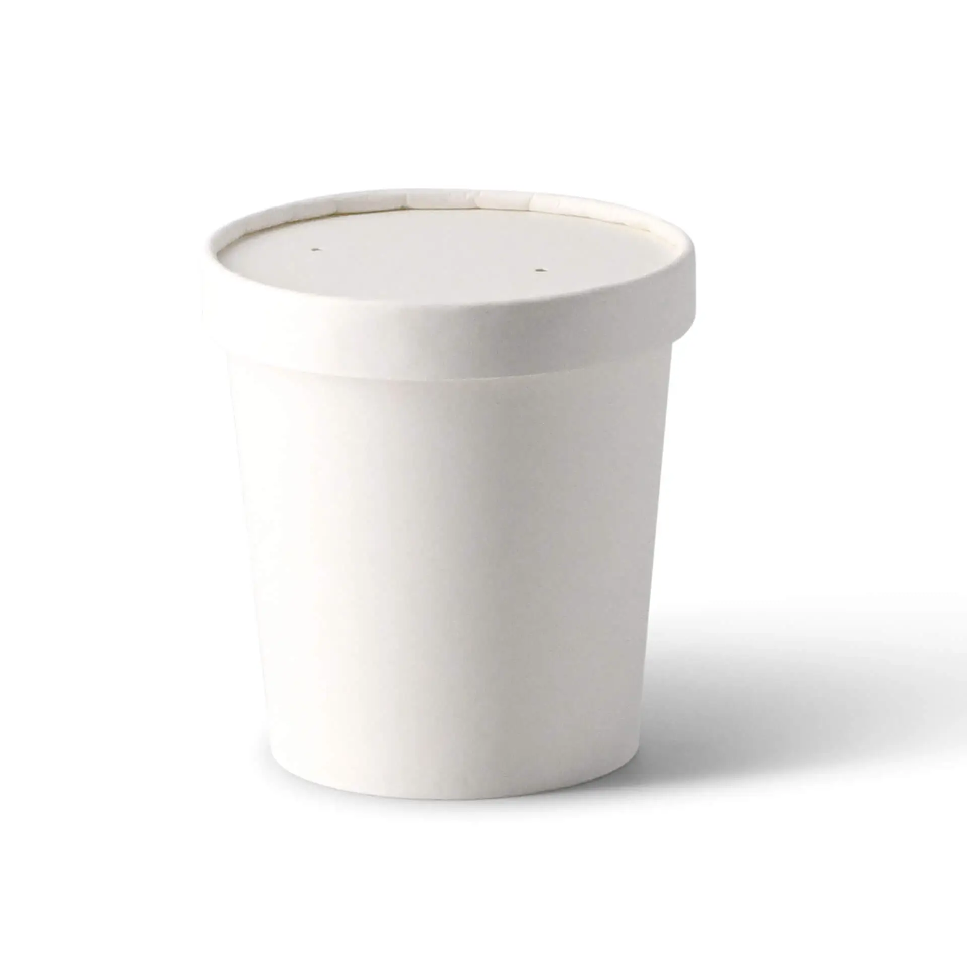 Soepbeker to go van karton (Premium) 400 ml / 16 oz, Ø 90 mm, wit, bio-gecoat