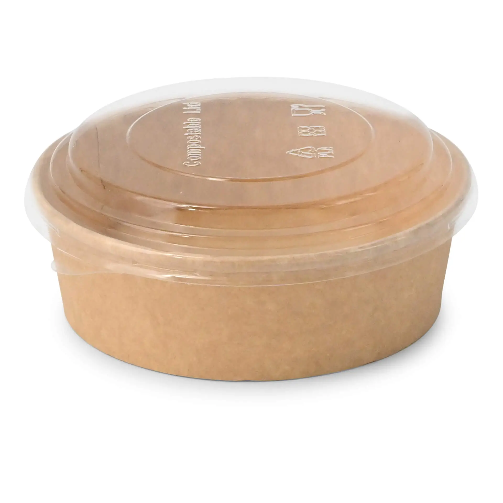 Kartonnen schalen (gecoat) / Bowl, 400 ml, Ø 150 mm, bruin, rond (650 ml maximale inhoud)