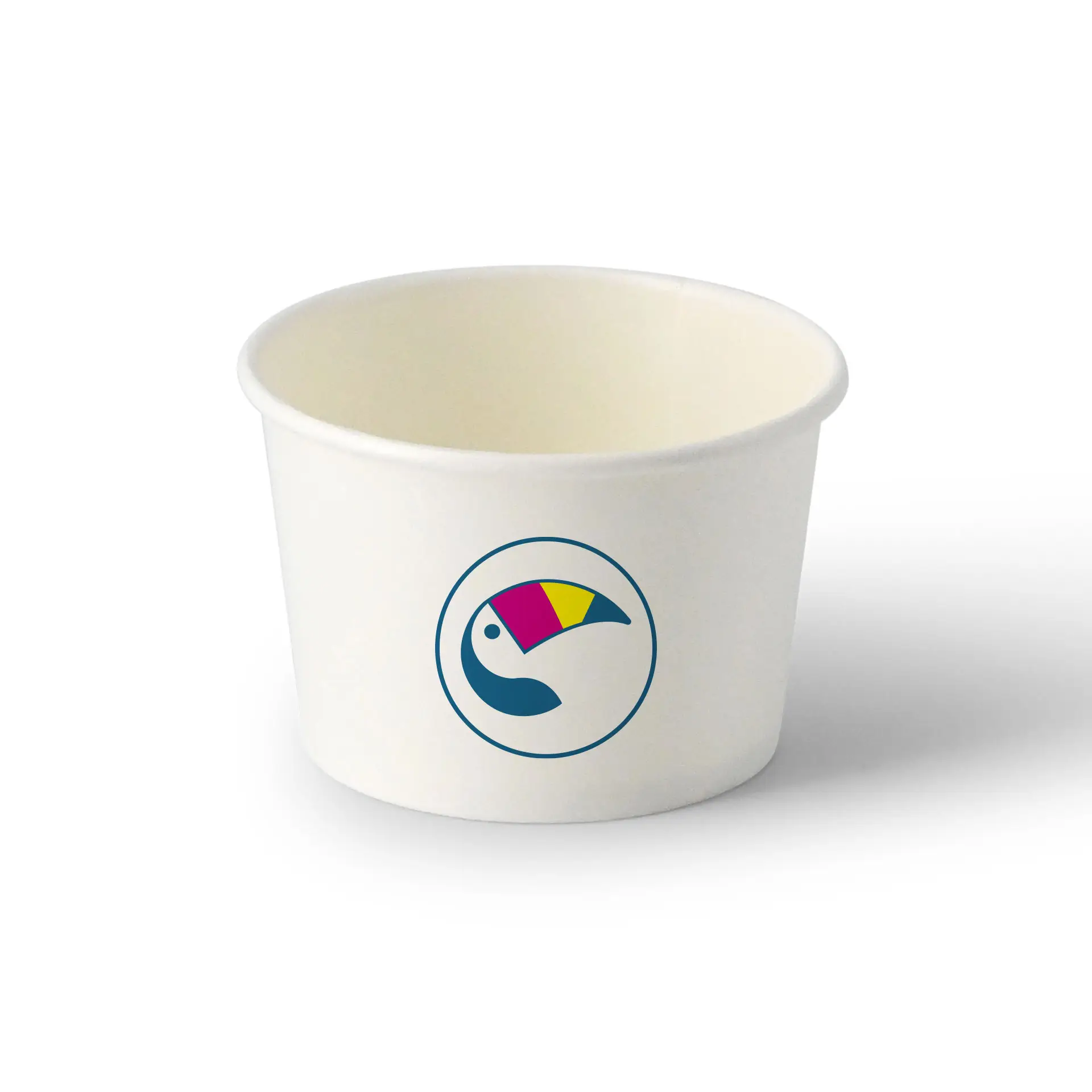 IJsbeker bedrukken, 125 ml / 5 oz, wit, PLA-coating