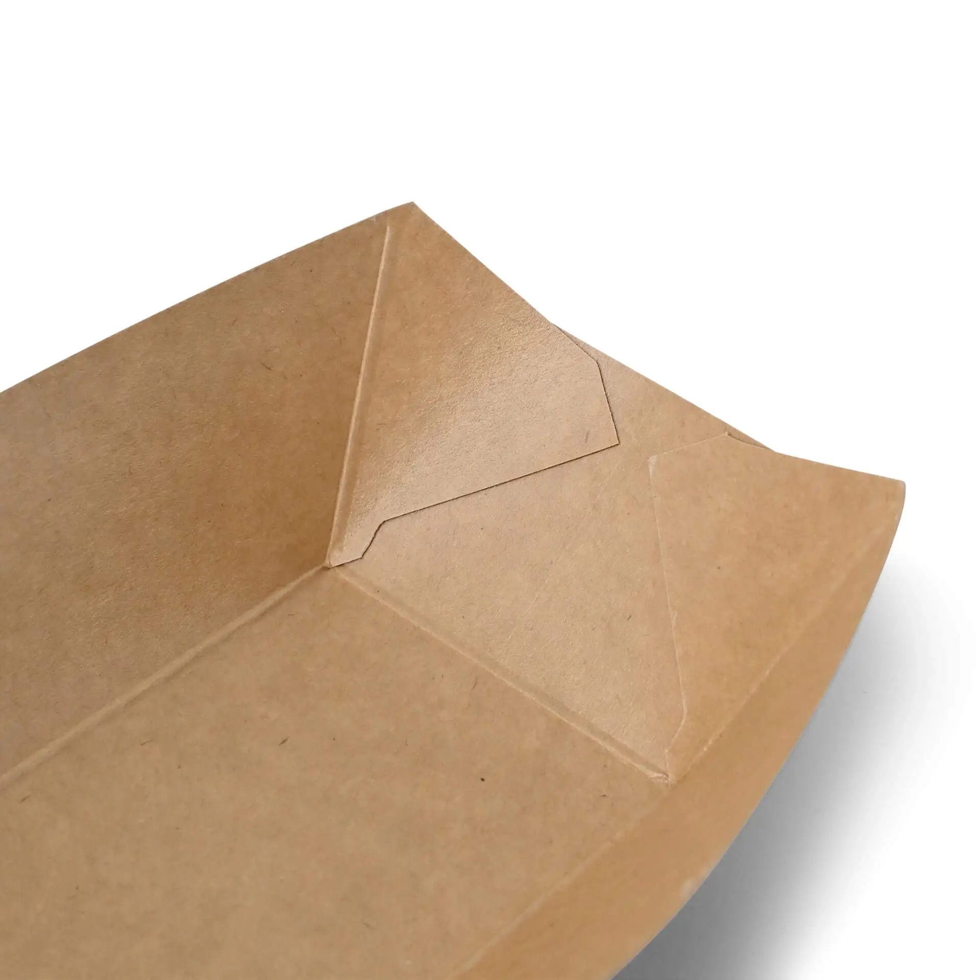 Snackbakje van karton (gecoat) 200 ml, 13 x 10 x 3 cm, bruin