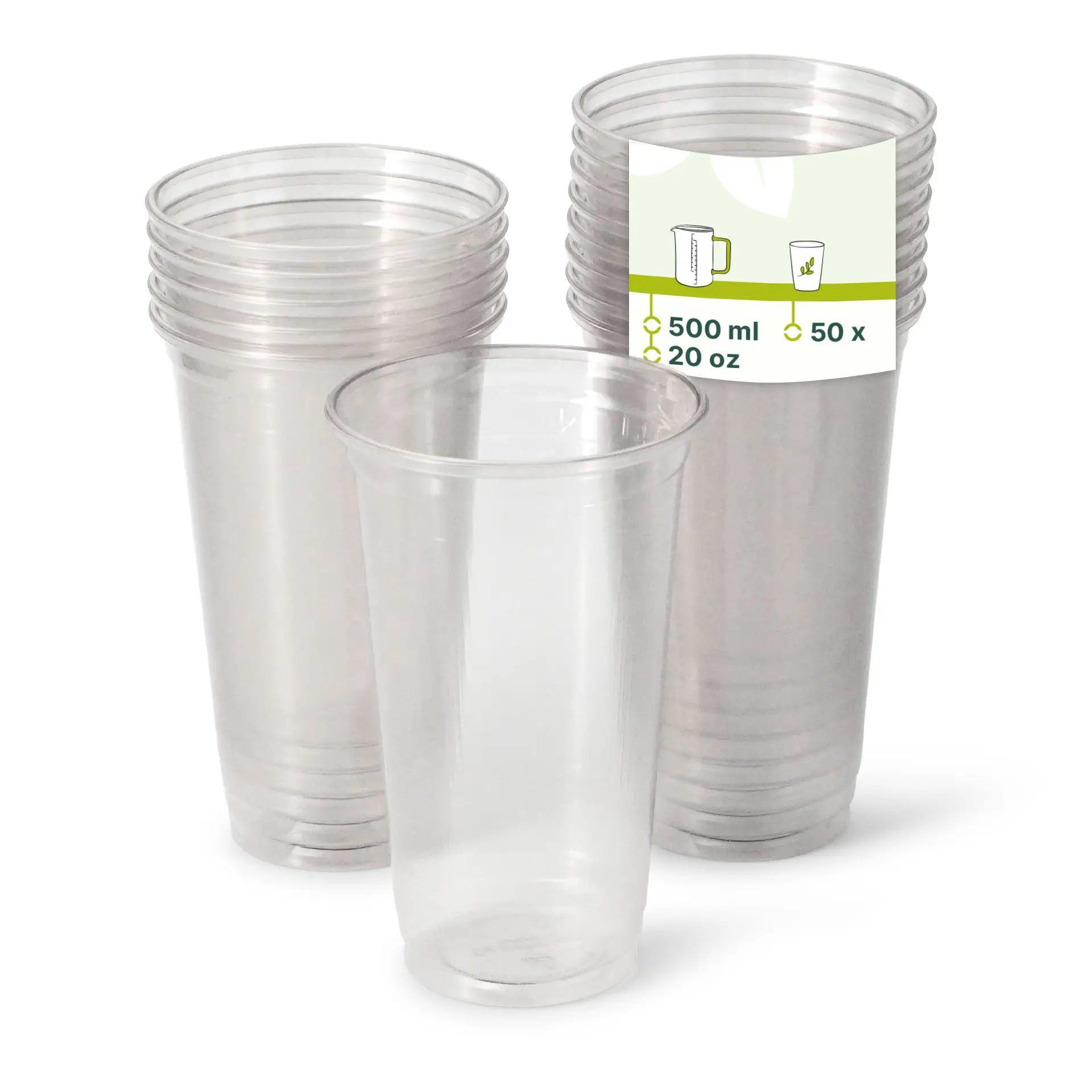 rPET bekers 500 ml / 20 oz, Ø 95 mm rPET bekers 500 ml / 20 oz, Ø 95 mm
