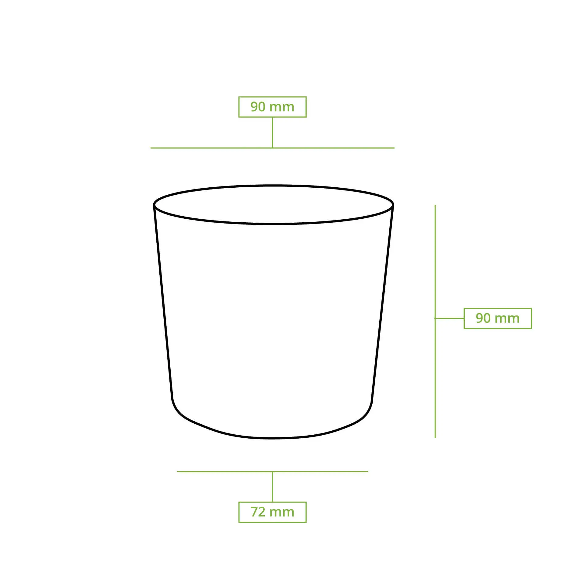 Soepbeker to go van karton (Premium) 300 ml / 12 oz, Ø 90 mm, wit, bio-gecoat