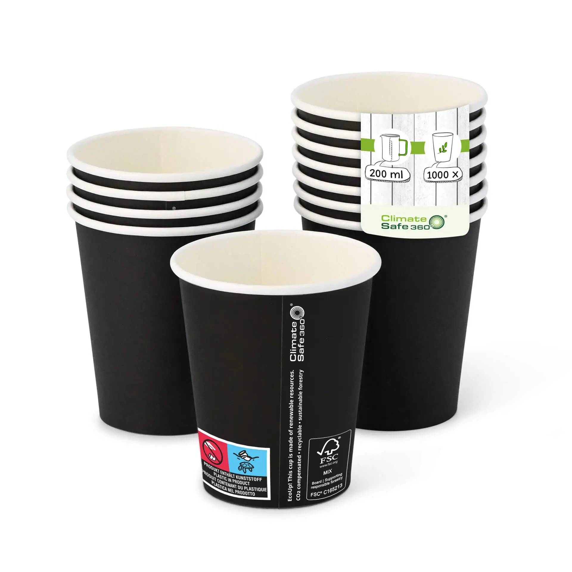 Kartonnen bekers (gecoat) 200 ml / 8 oz, Ø 80 mm, zwart con10009-01-0-pappbecher-beschichtet-200-ml-8-oz-80-mm-schwarz
