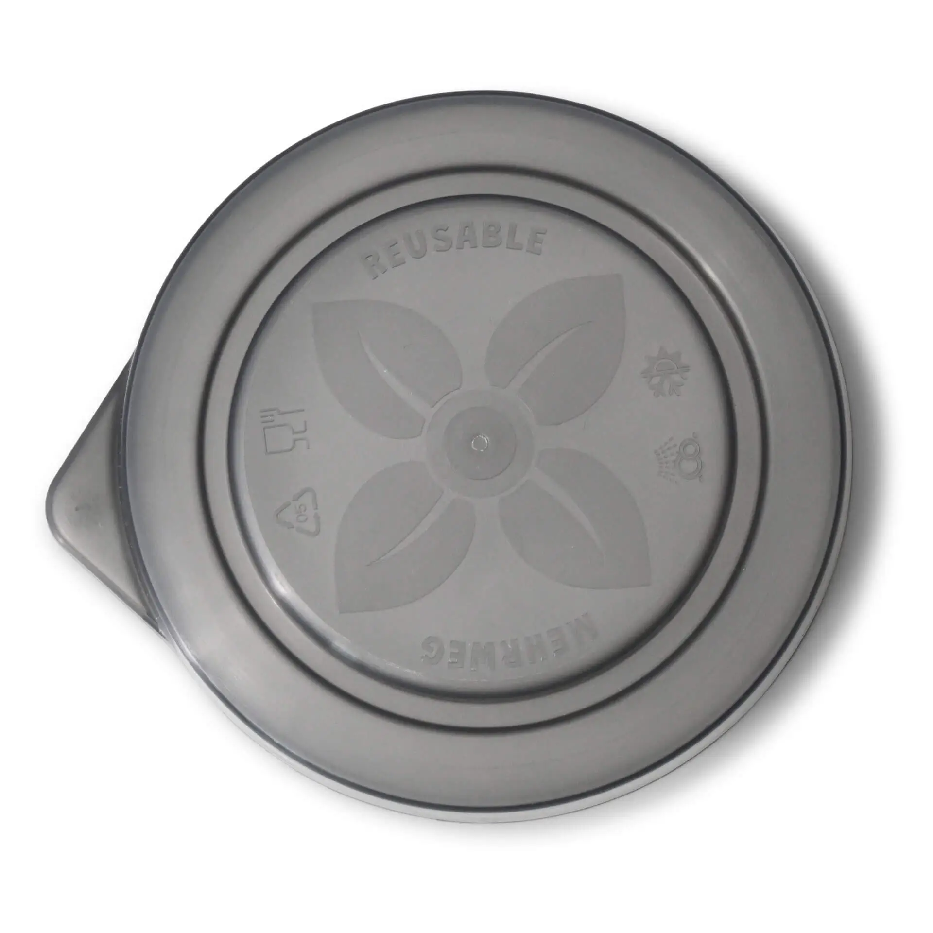 Deksel voor meervoudig gebruik "merways Cup", grijs, Ø 95 mm, PP dfc008111-mehrwegdeckel-merways-cup-95-mm-pp-grau-1