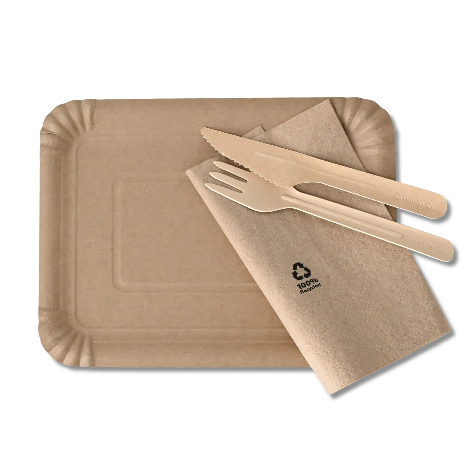 Papieren bordjes 17 x 23 cm, bruin, rechthoekig dtw06013-pappteller-17-x-23-cm-braun-rechteckig-4