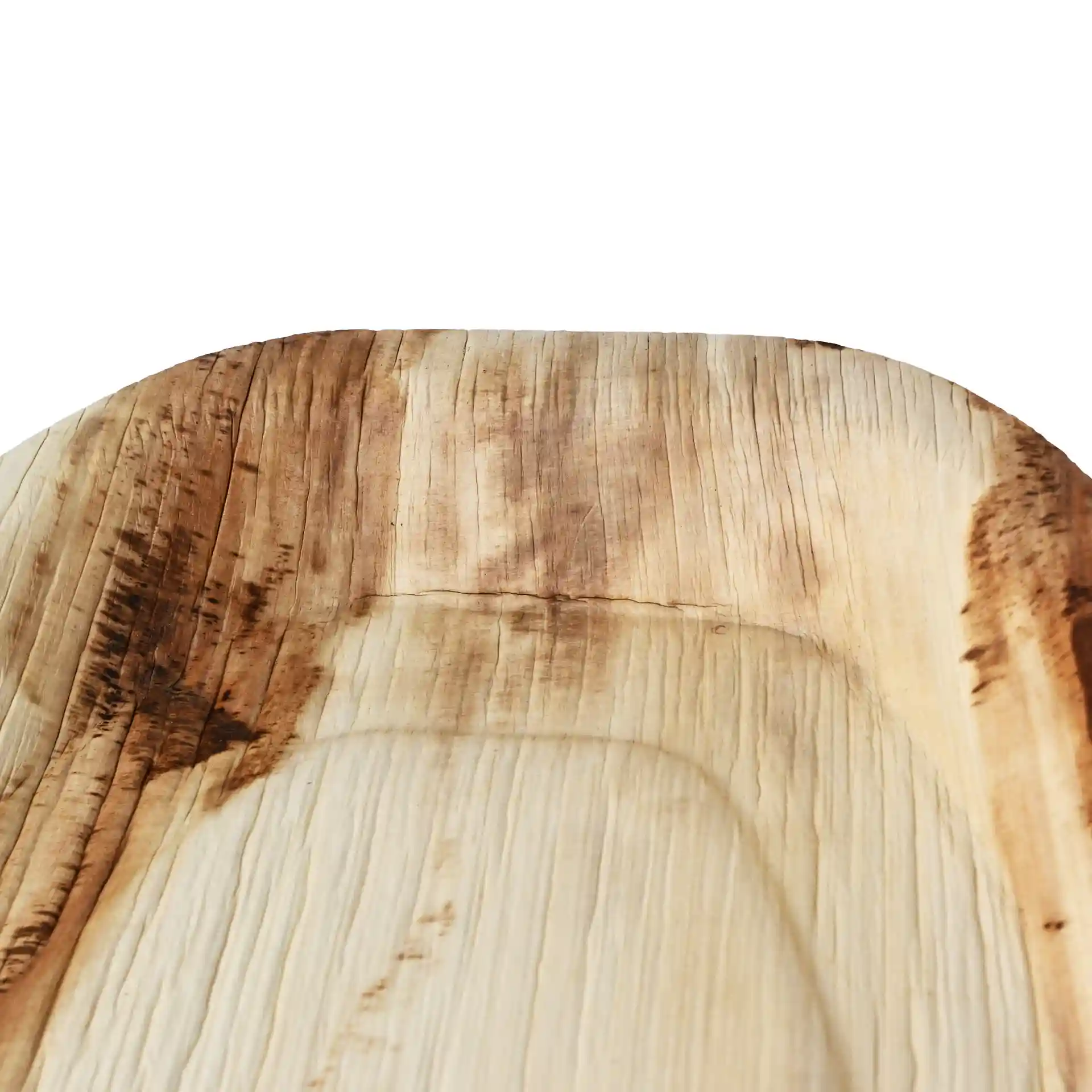 Rechthoekig palmblad dienblad met een natuurlijke nerfpatroon, 38 x 25,5 cm.