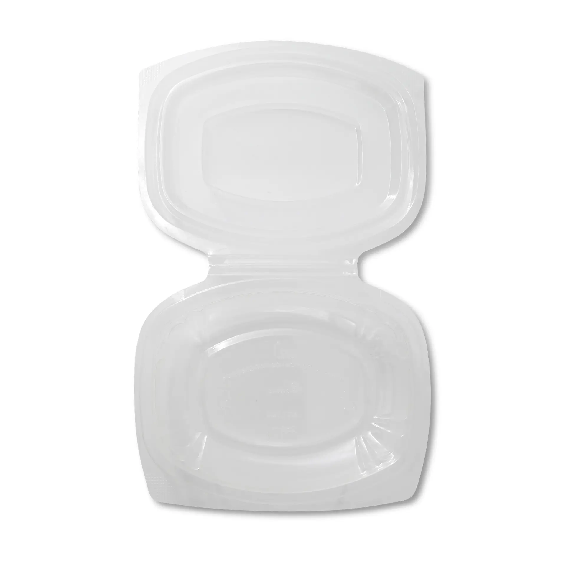 PLA deli kommen 250 ml, klapdeksel, rechthoekig