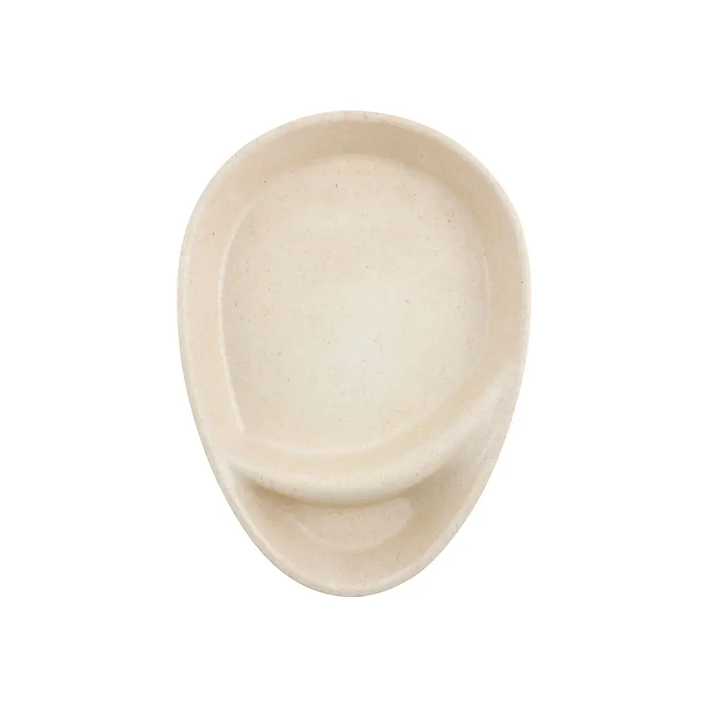 | 2 VOOR 1 | Set verhuurartikelen herbruikbare borden merways Plate, cashew/crème-wit, 2 vakken