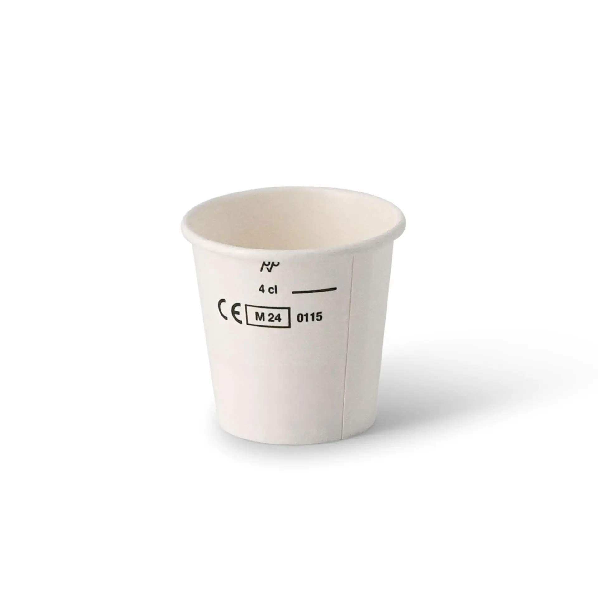 Shotbekers van papier, 40 ml / 4 cl, wit