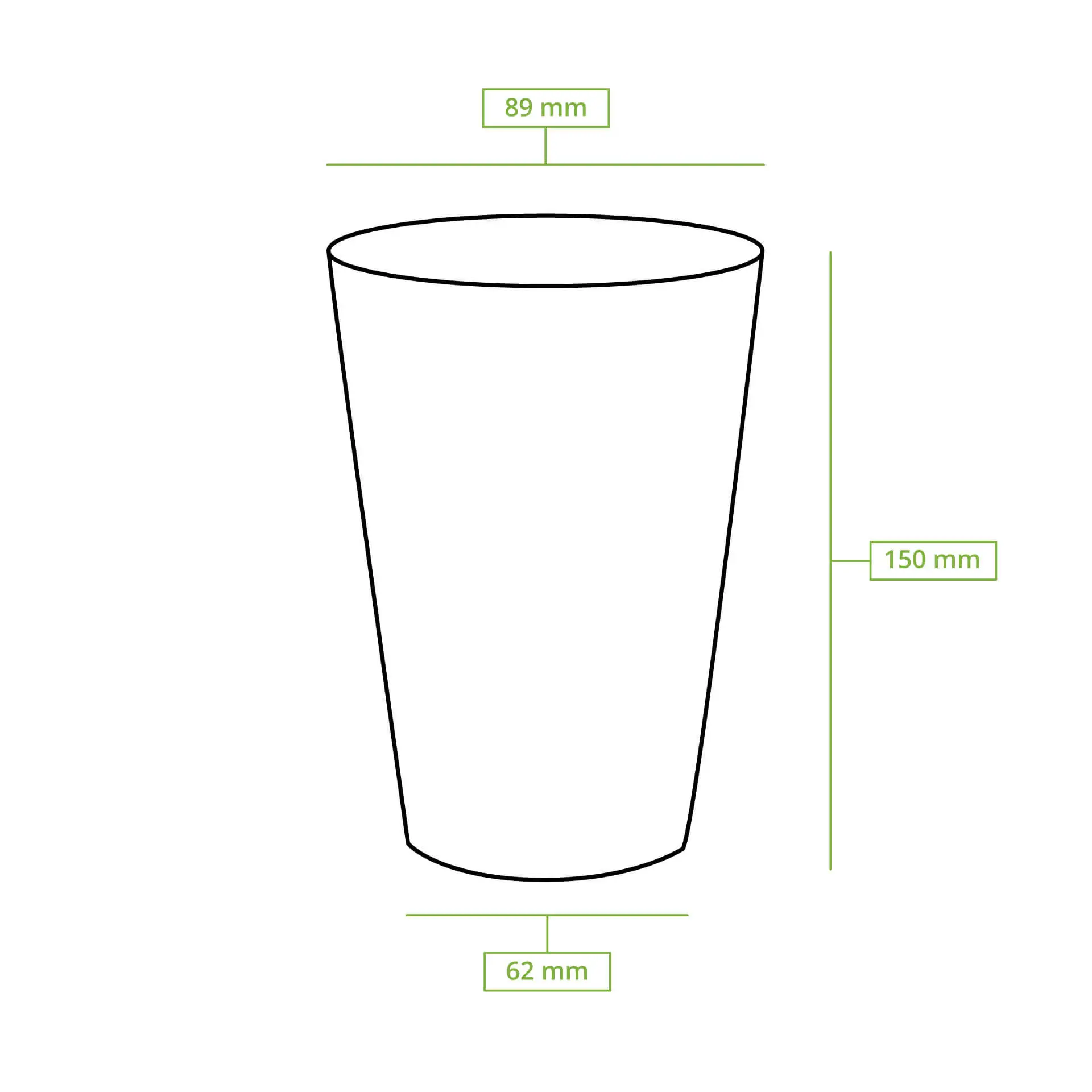 Papieren beker 500 ml / 20 oz, Ø 90 mm, wit dhd04549-pappbecher-500-ml-20-oz-90-mm-weiss-7